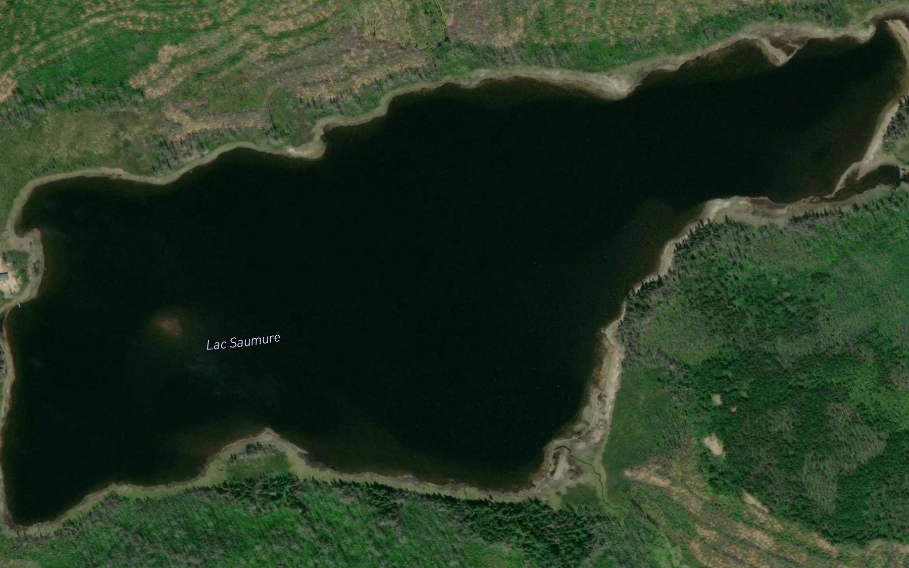Satellite map of the Lac Saumure