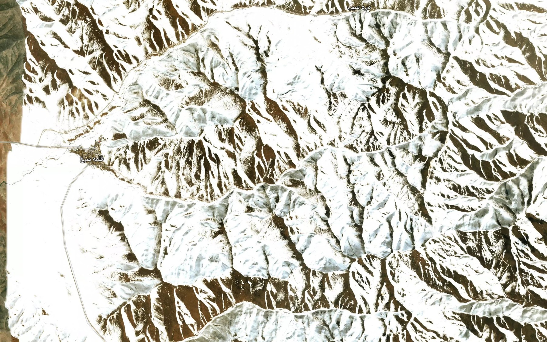 Satellite map of the Darreh-ye Harkal