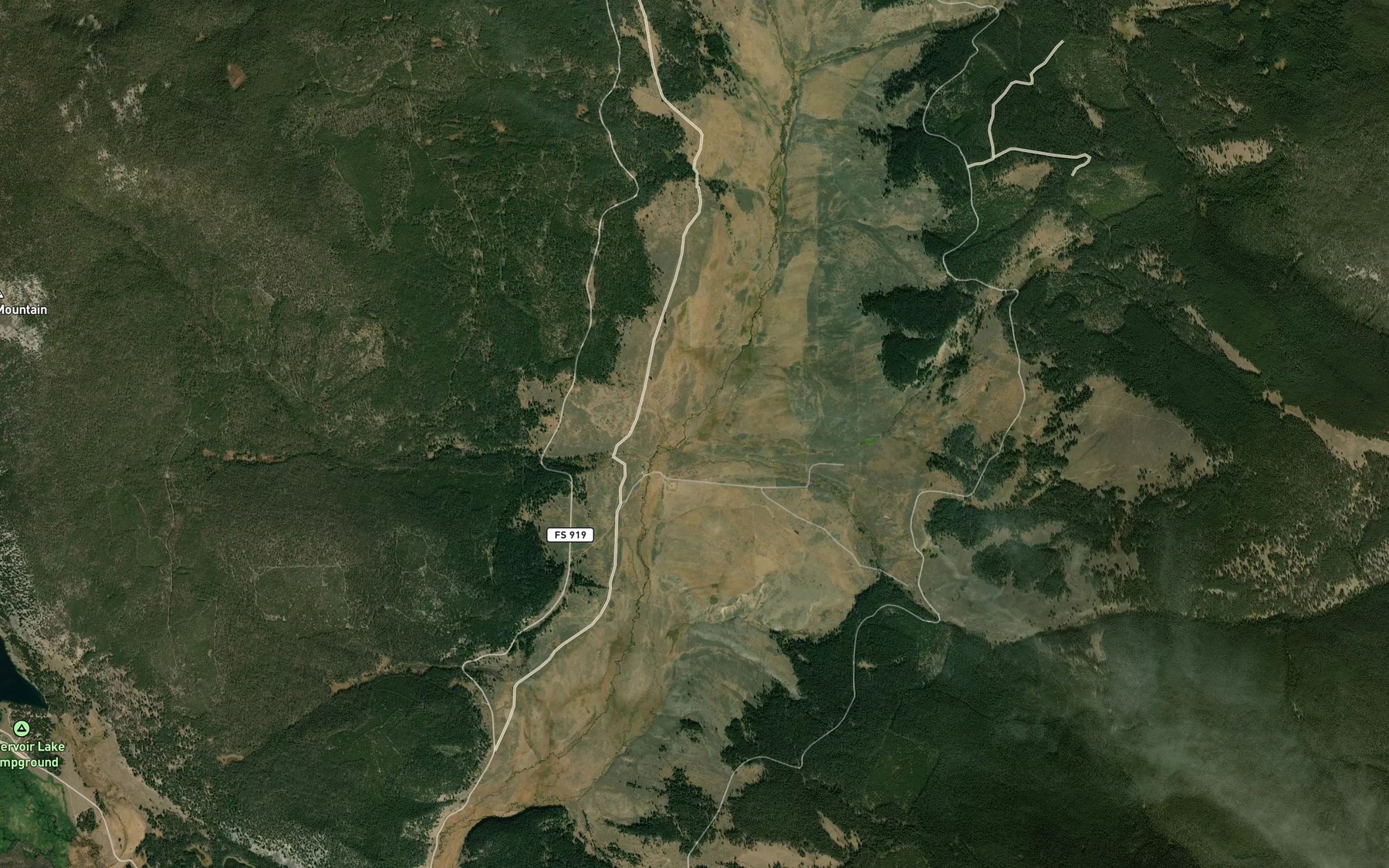 Satellite map of the Short Creek