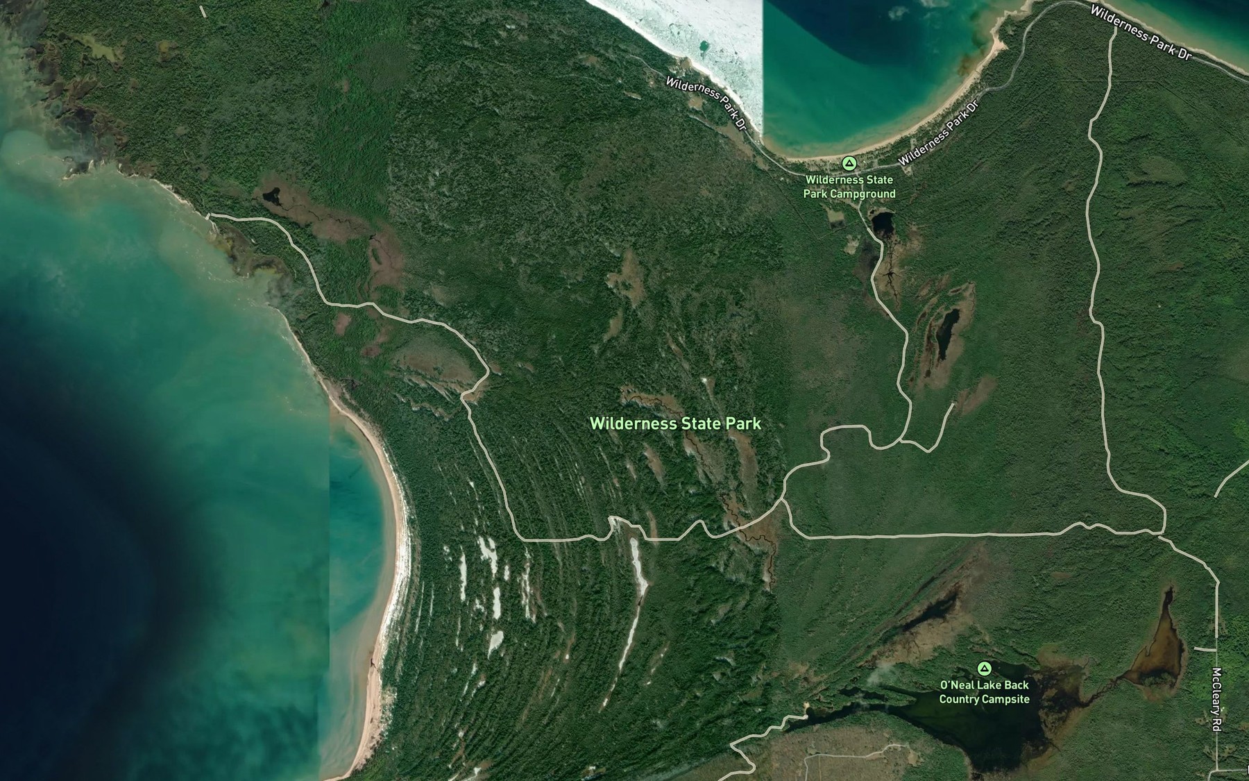 Satellite map of the Big Sucker Creek