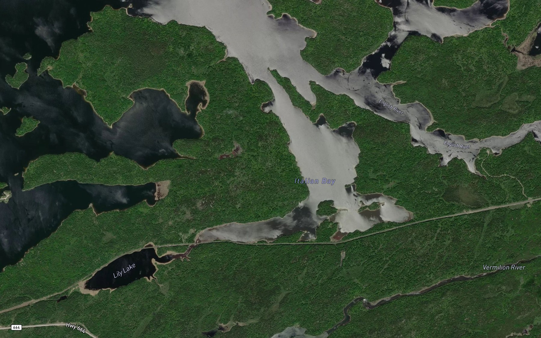Satellite map of the Italian Bay