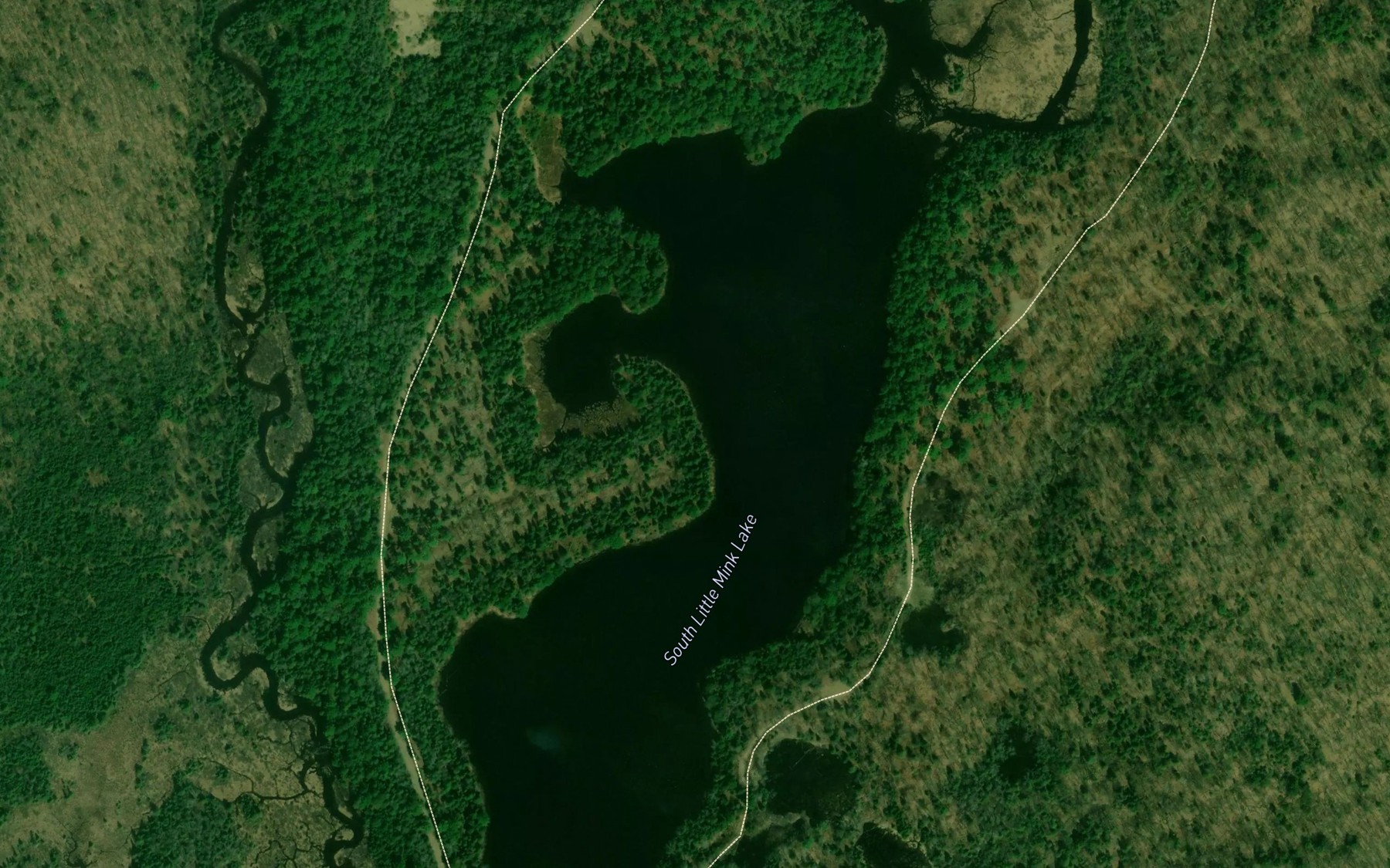 Satellite map of the South Little Mink Lake