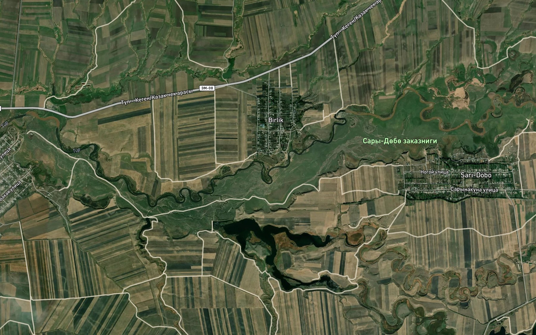 Satellite map of the Orta-Kara-Su