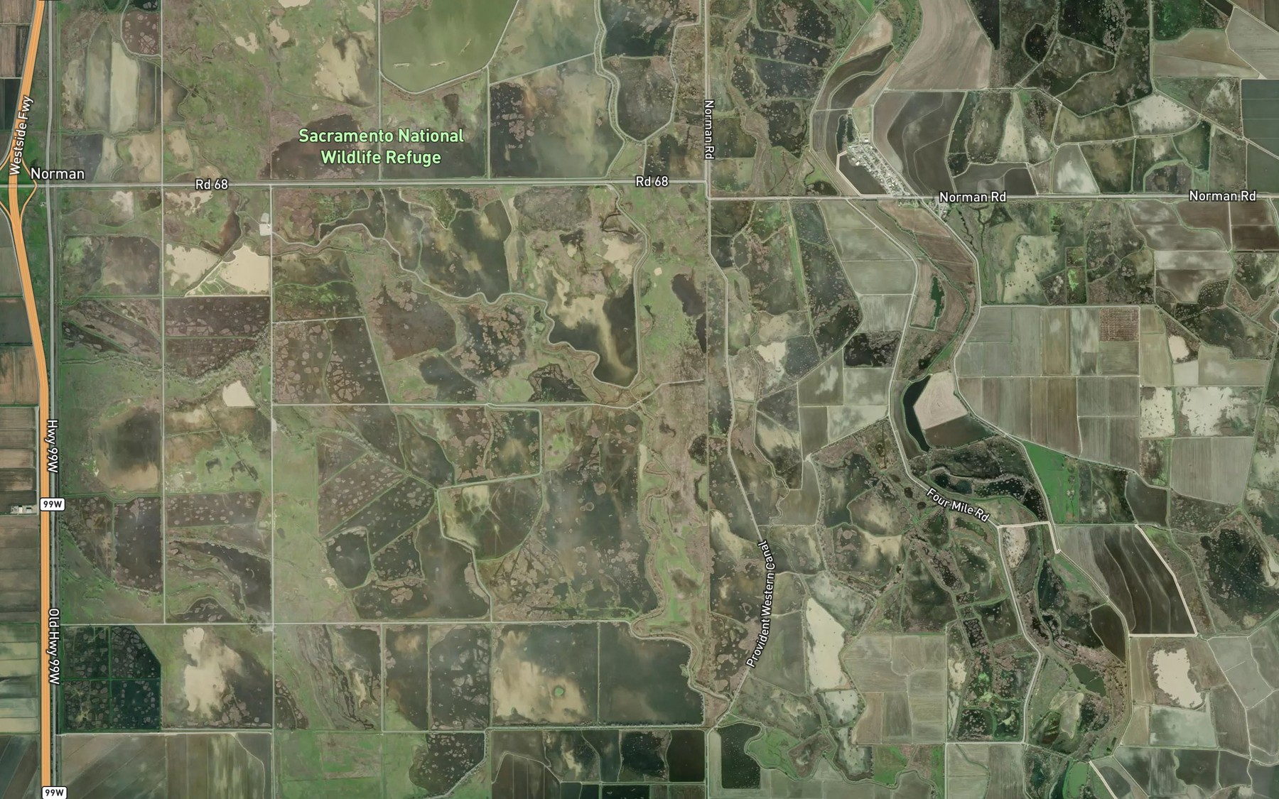 Satellite map of the North Fork Logan Creek