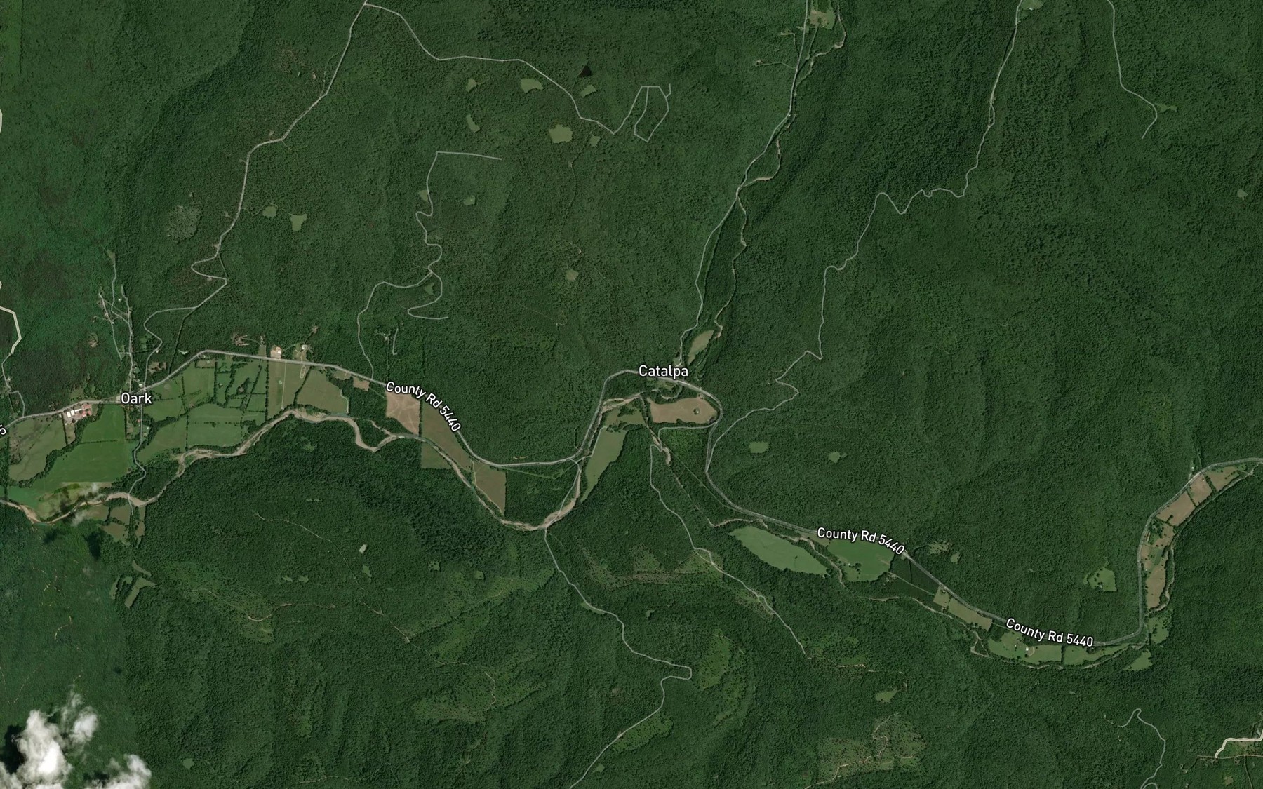 Satellite map of the Panther Creek