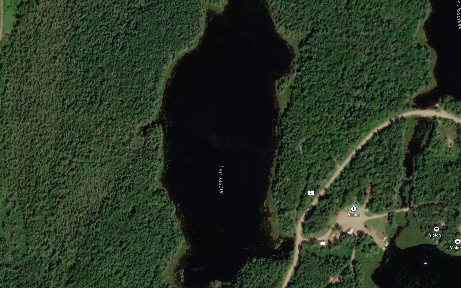 Satellite map of the Lac Jaseur