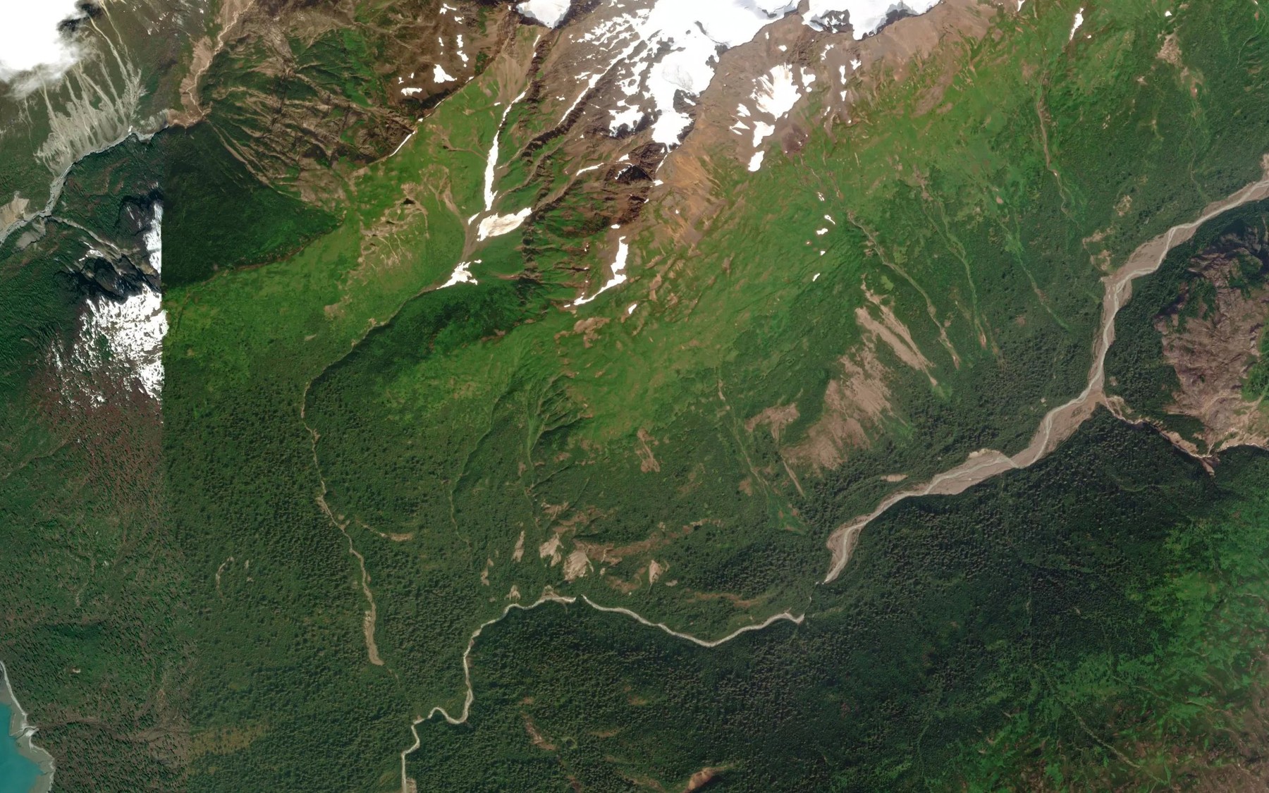 Satellite map of the Berg Lake