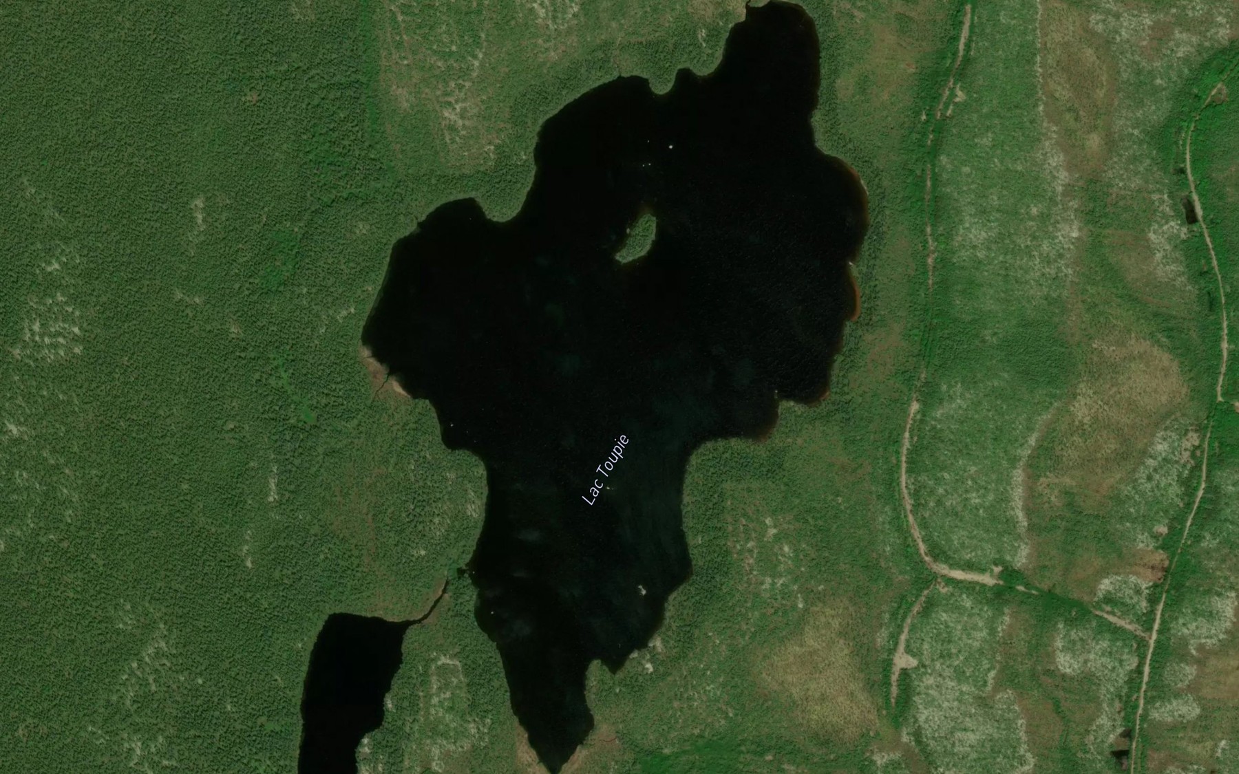 Satellite map of the Lac Toupie