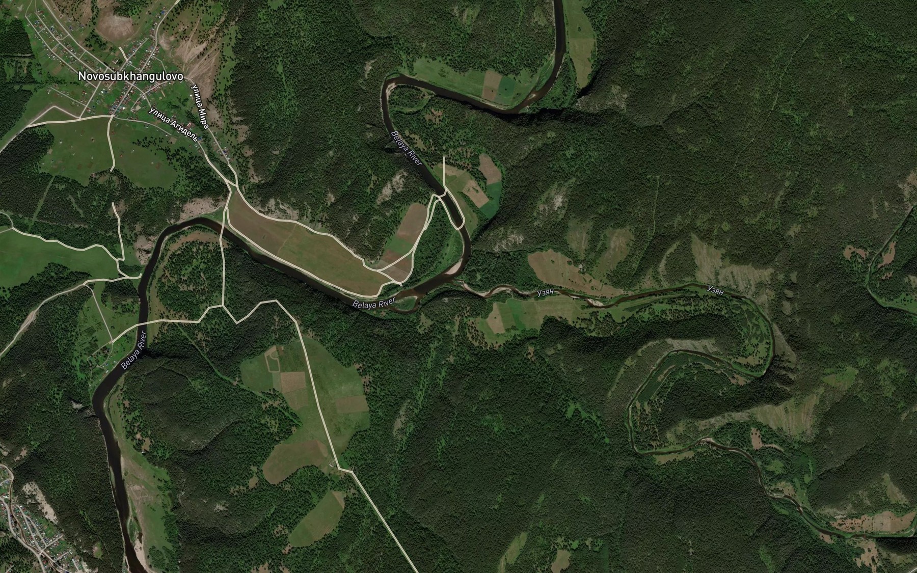 Satellite map of the Uzyan