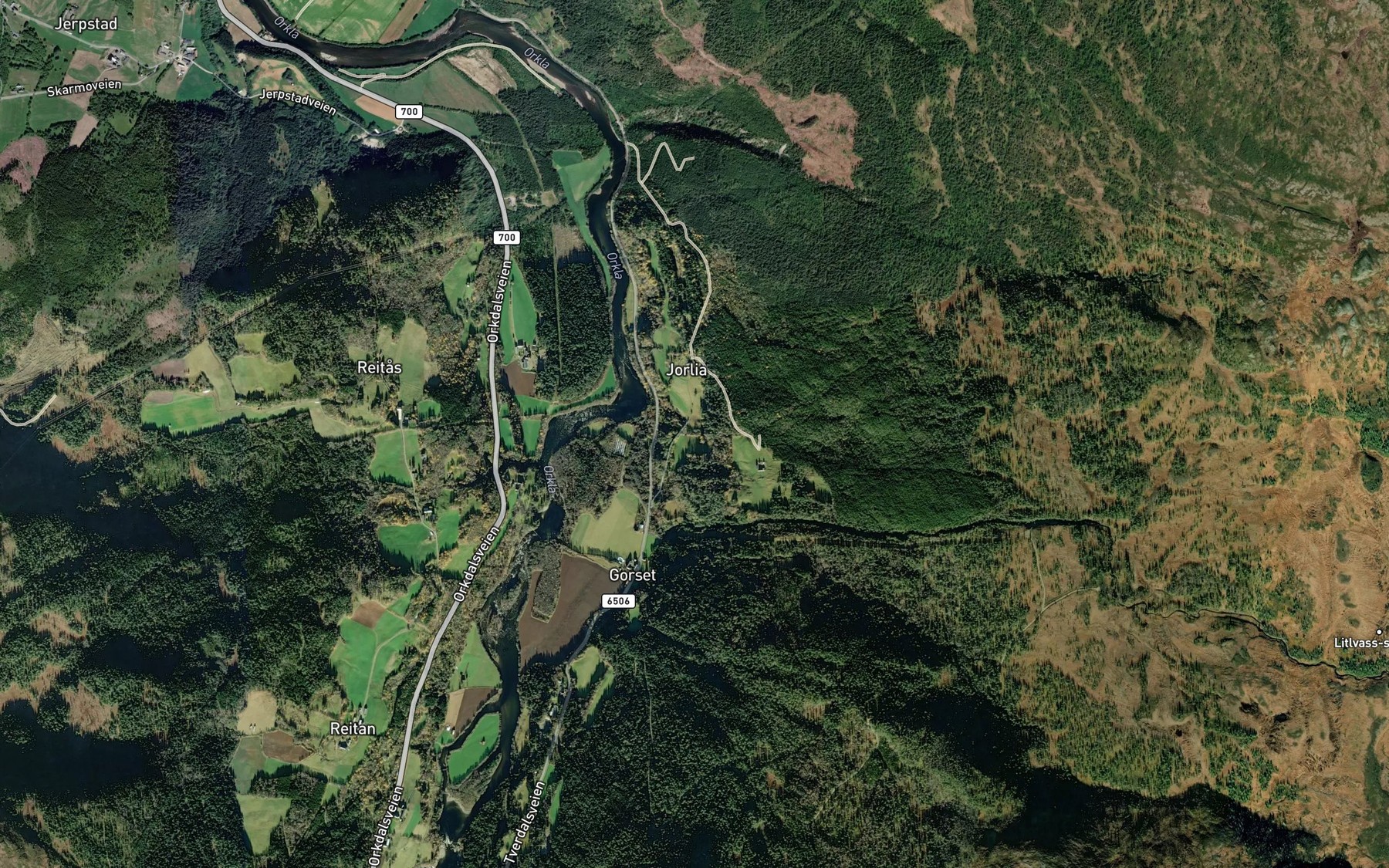 Satellite map of the Jossaa