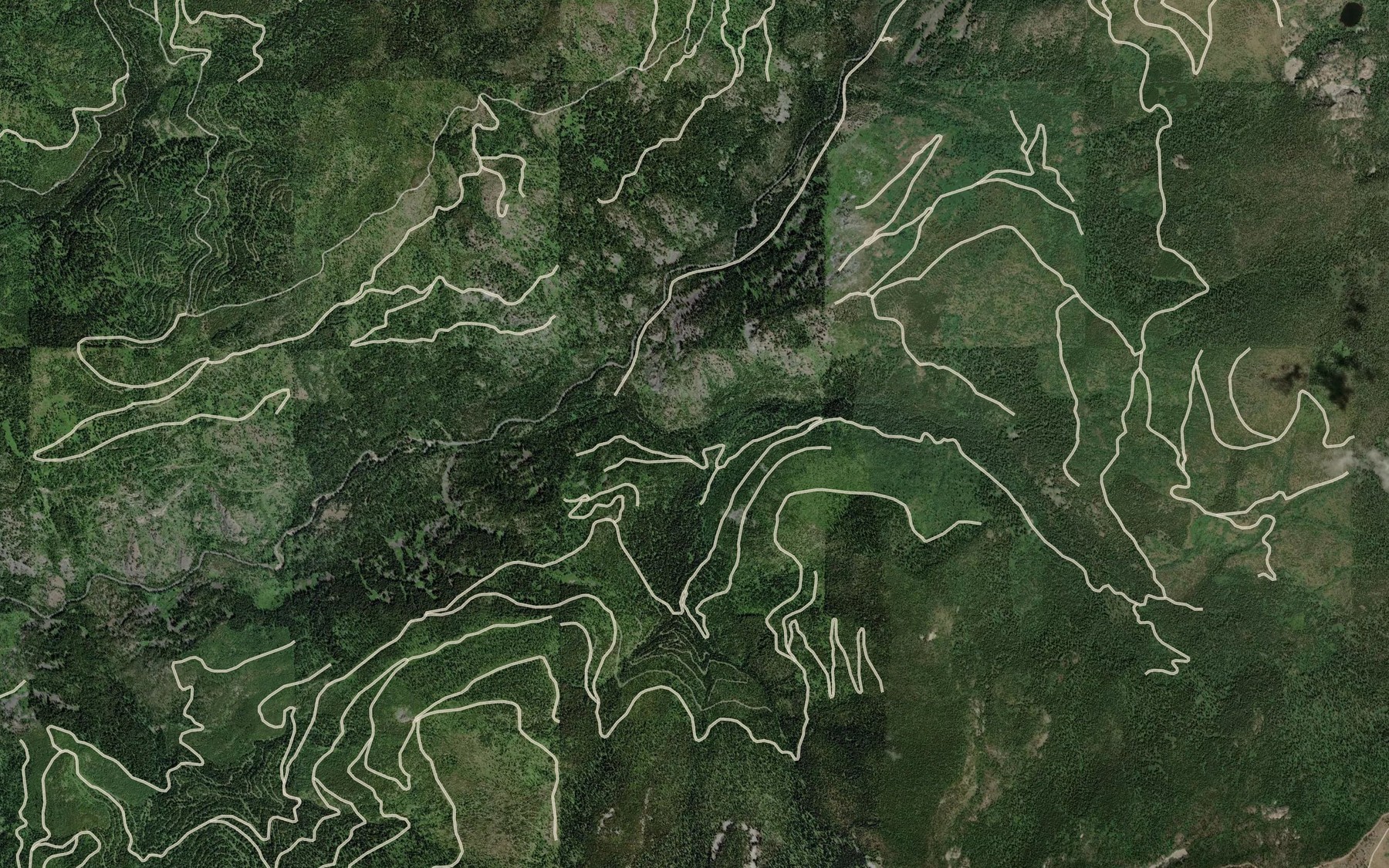 Satellite map of the Cherokee Creek