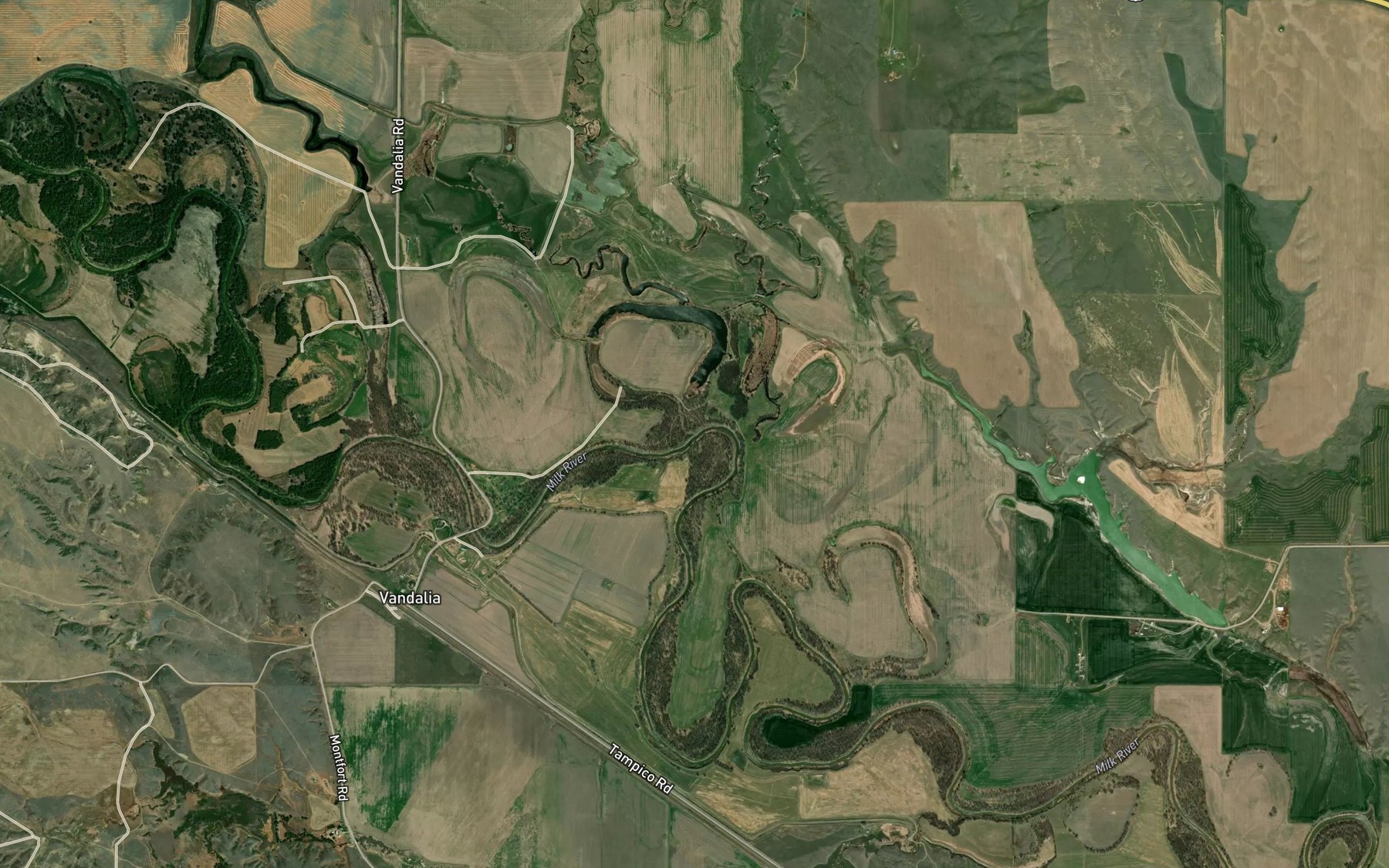 Satellite map of the Bear Creek