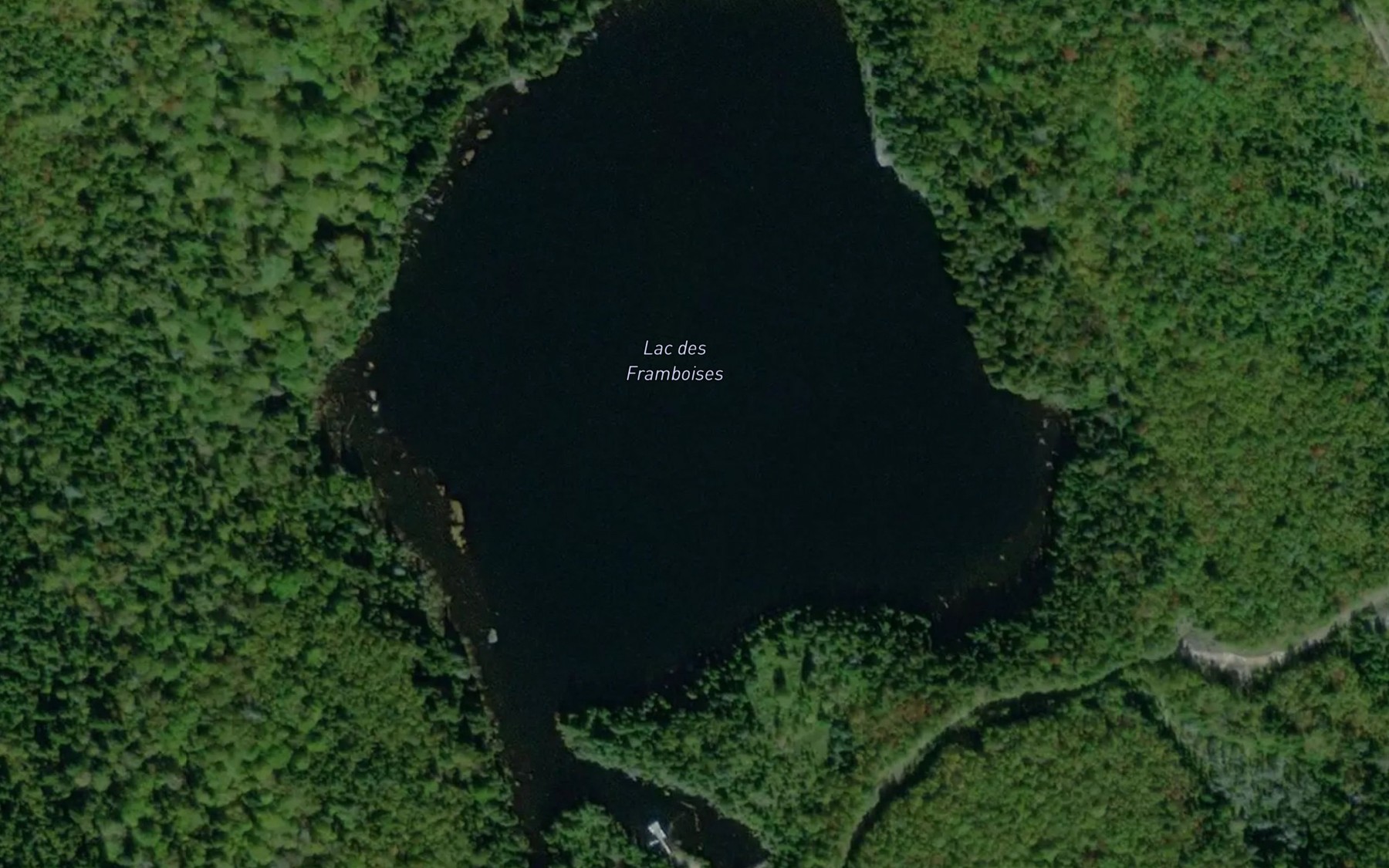 Satellite map of the Lac des Framboises
