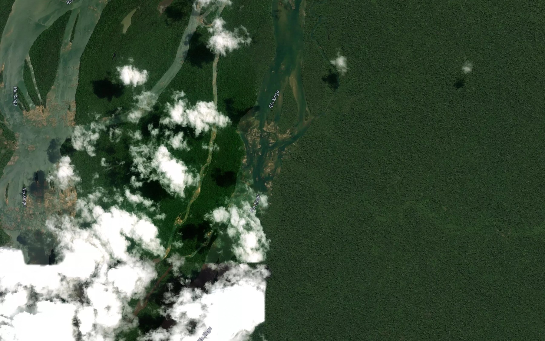 Satellite map of the Cachoeiras Paicandu
