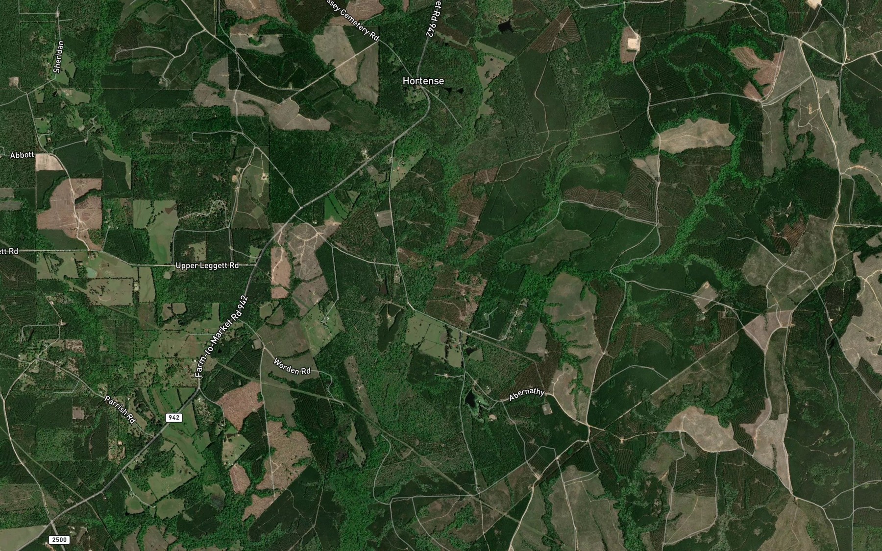 Satellite map of the Cannon Creek
