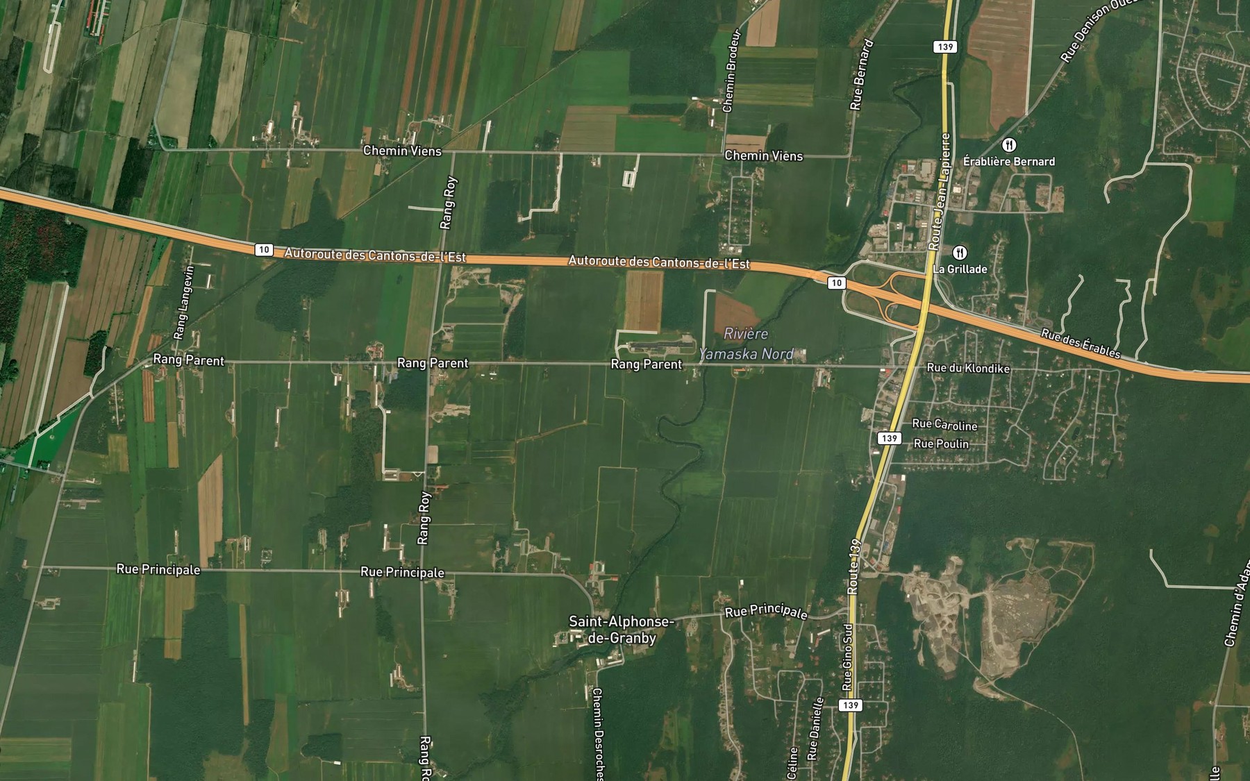 Satellite map of the Cours d'eau Choiniere