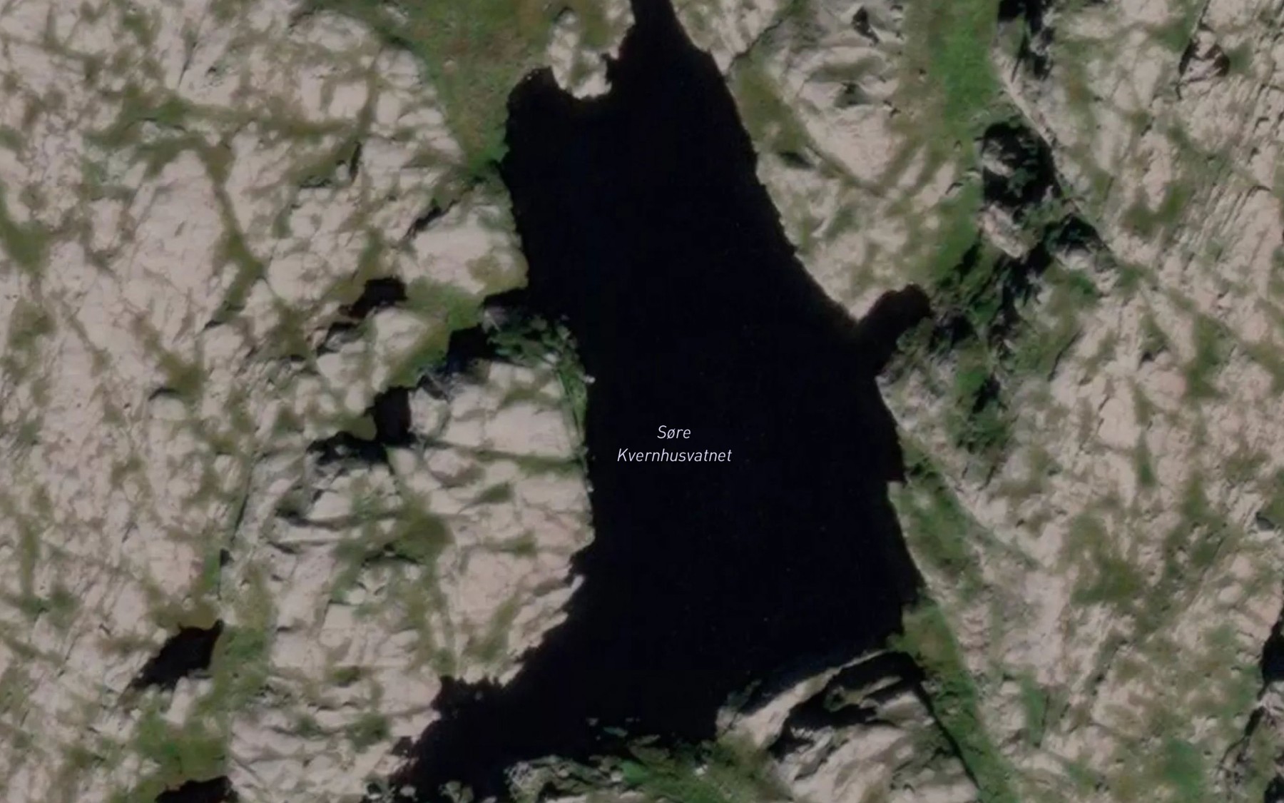 Satellite map of the Kvernhusvatnet,s
