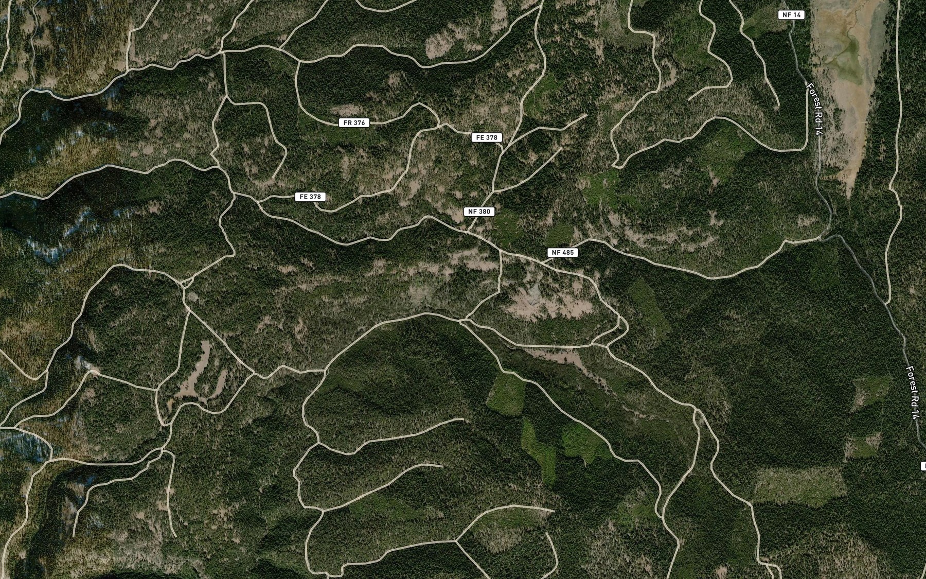 Satellite map of the Tamarack Spring