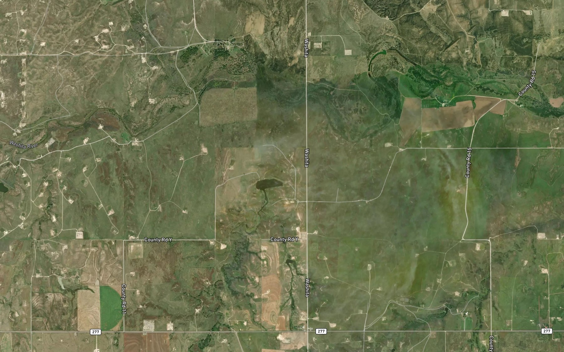 Satellite map of the Soil Conservation Service Site 10 Reservoir