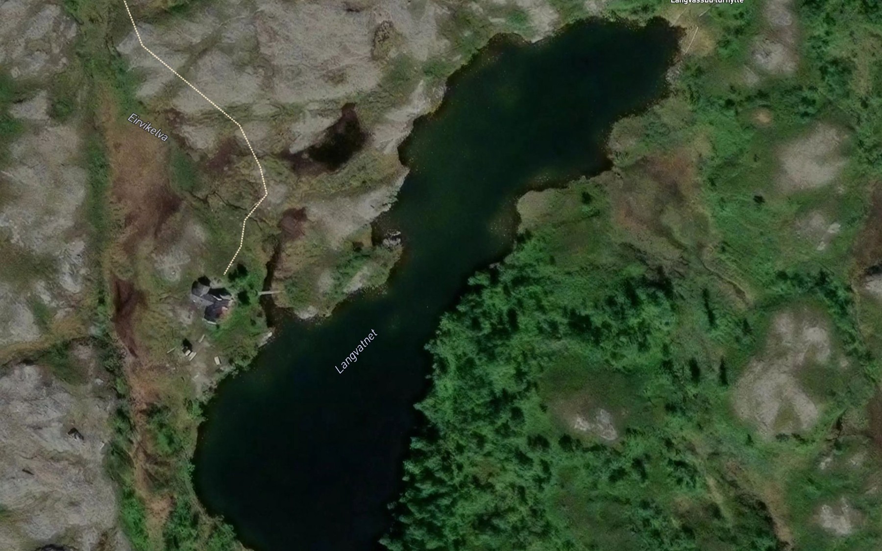 Satellite map of the Langvatnet