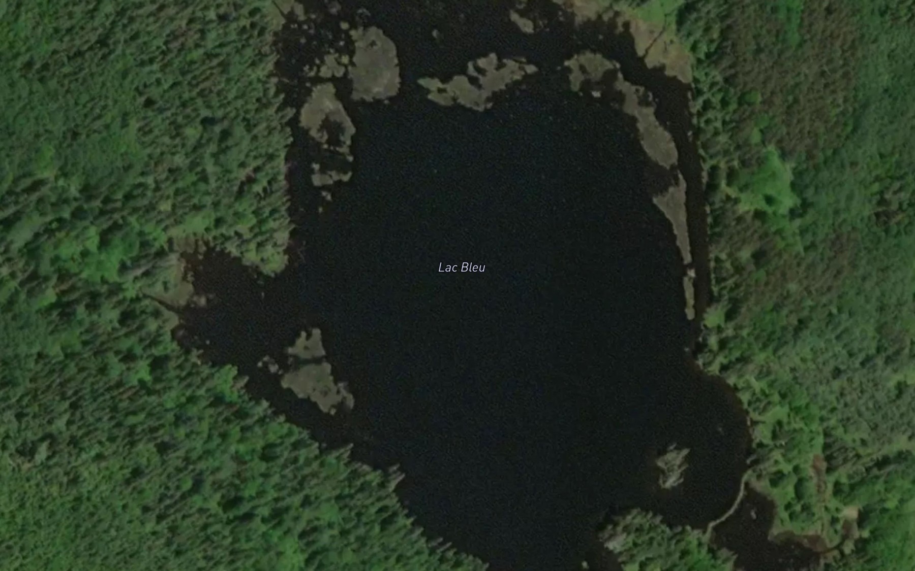 Satellite map of the Lac Bleu