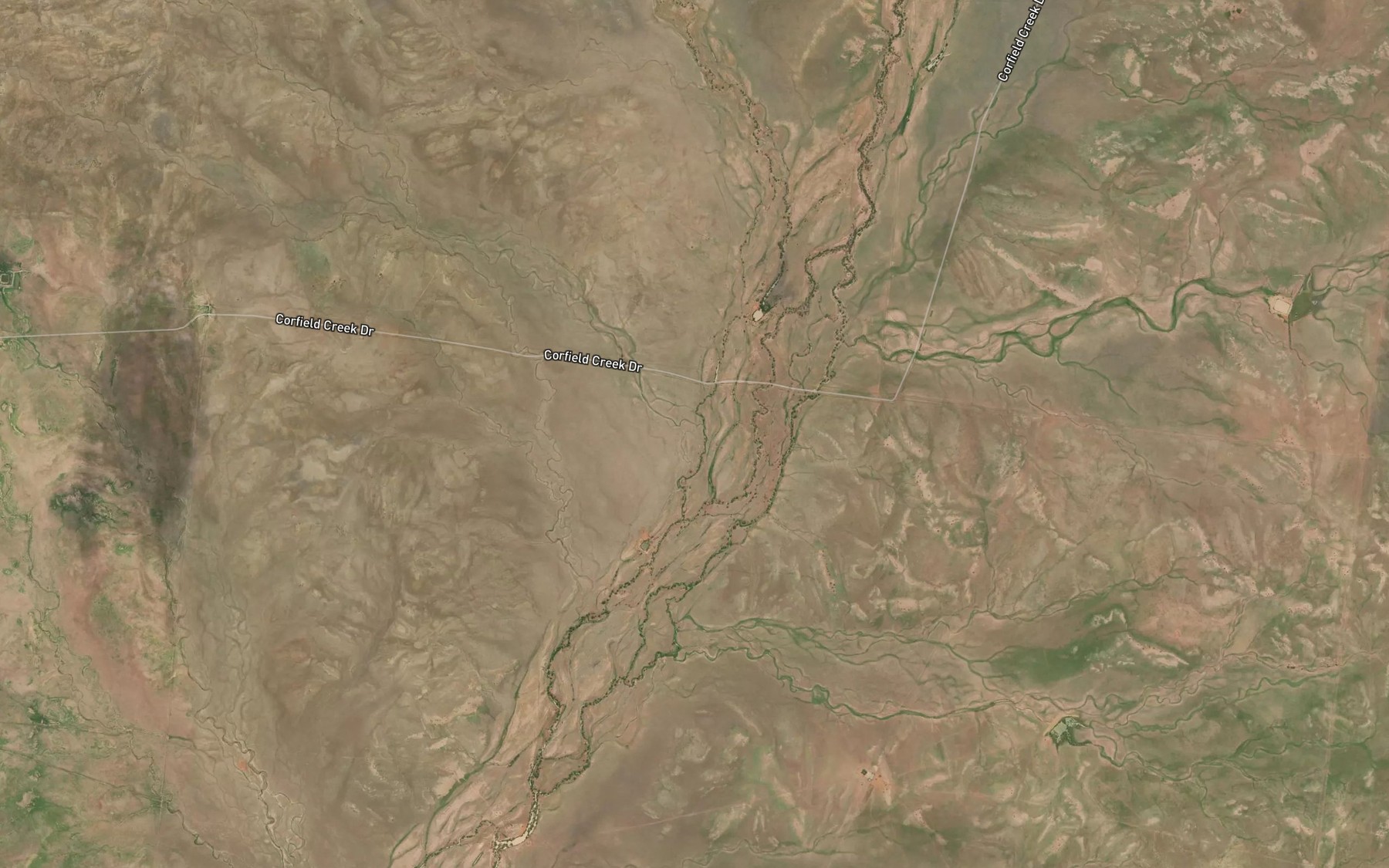 Satellite map of the George Creek