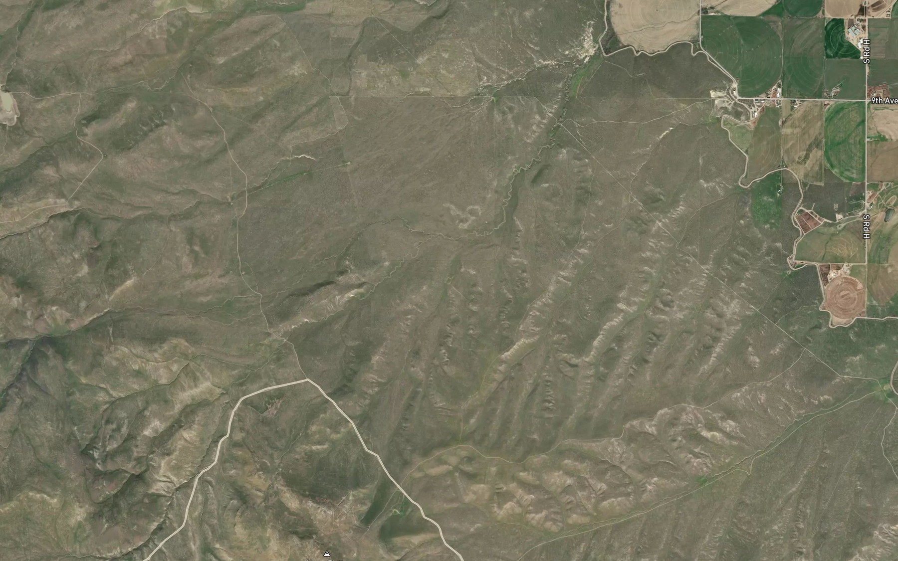 Satellite map of the Hope Flat Reservoir