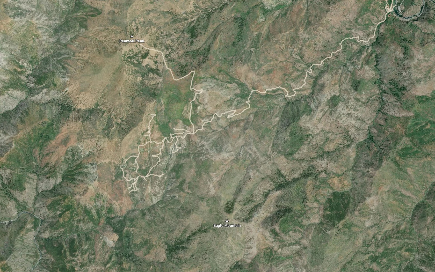 Satellite map of the Chetco Pass Creek