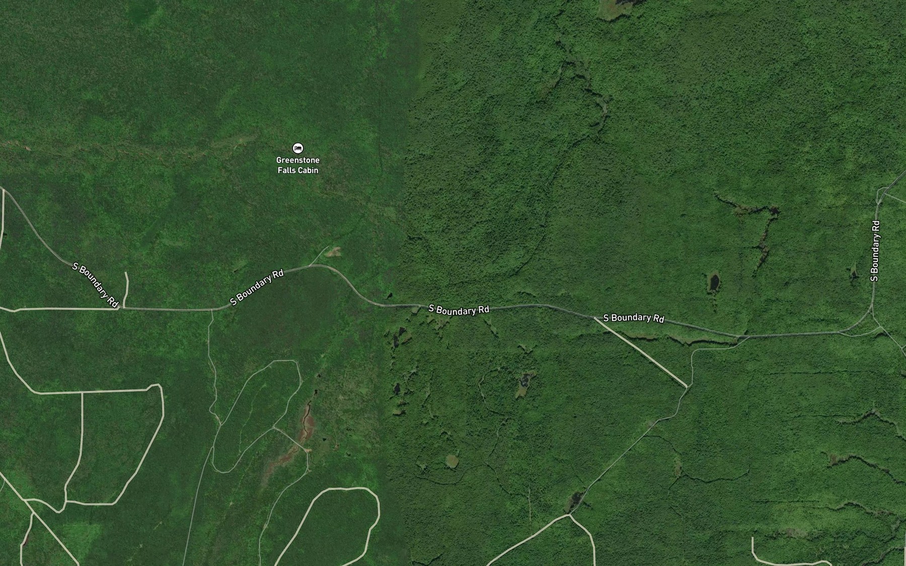 Satellite map of the Beaver Creek