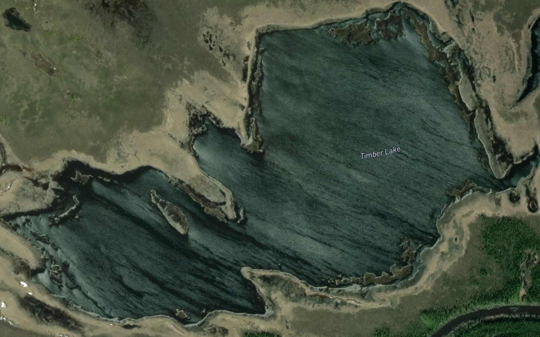 Satellite map of the Timber Lake