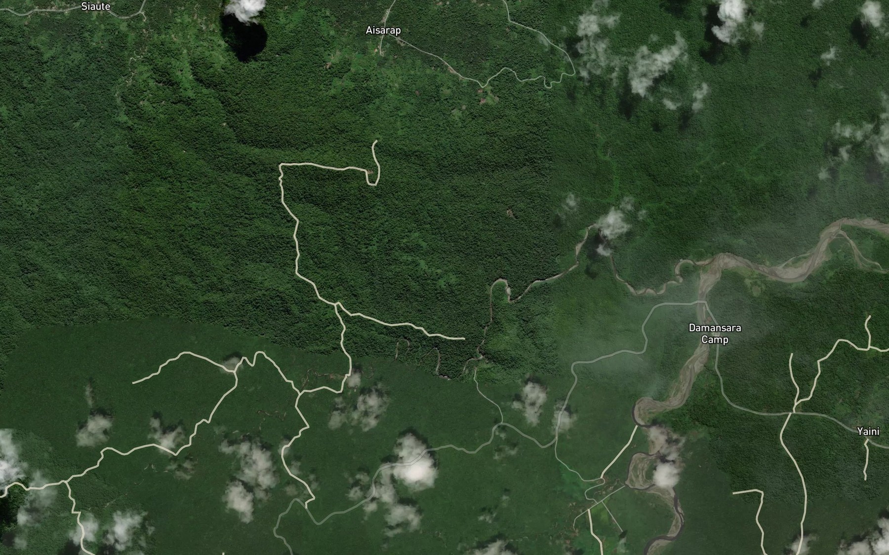 Satellite map of the Nanum Creek