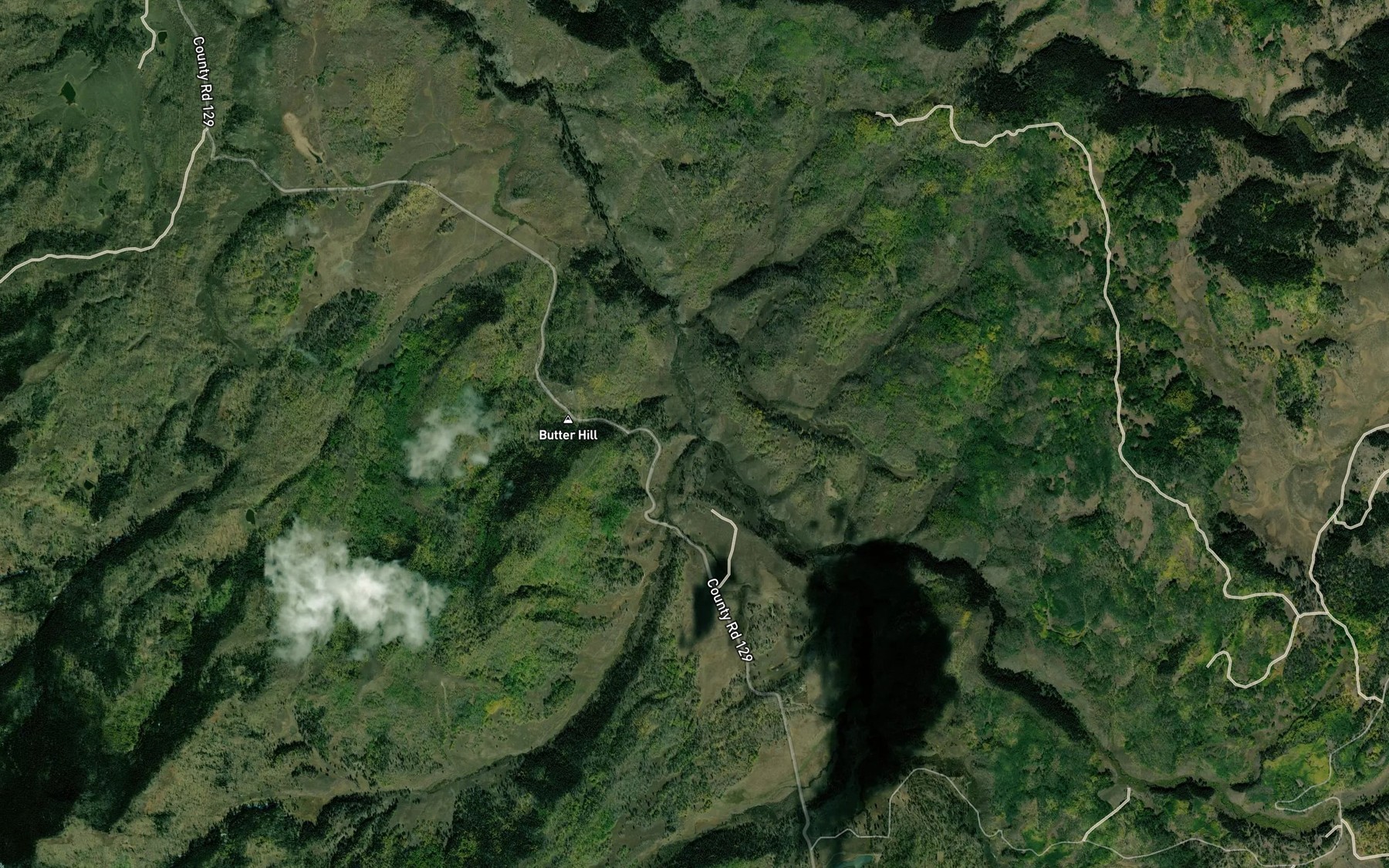 Satellite map of the Box Creek