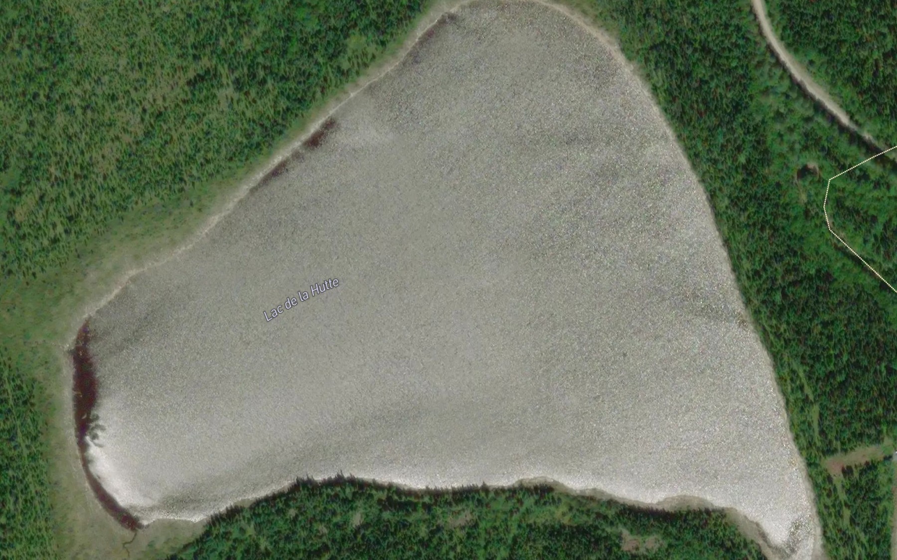 Satellite map of the Lac de la Hutte