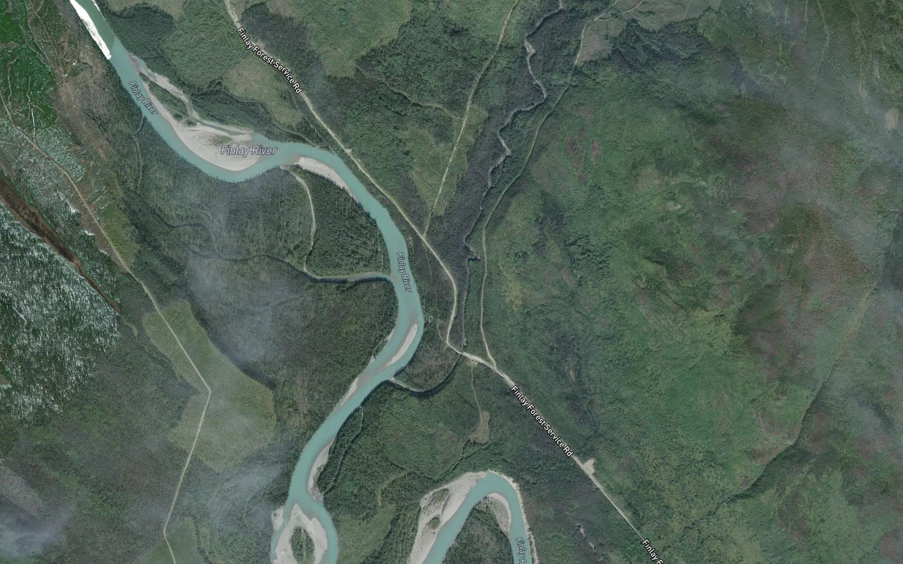 Satellite map of the Paul River