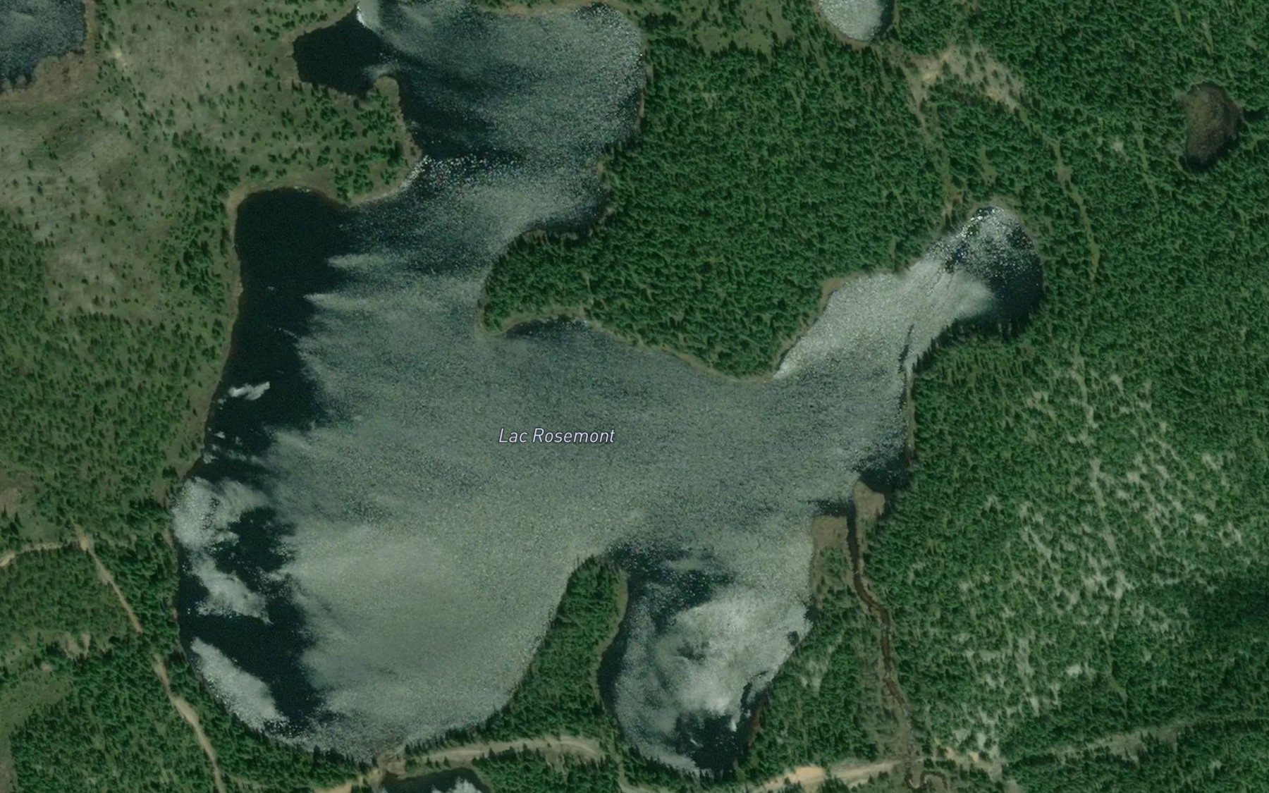 Satellite map of the Lac Rosemont