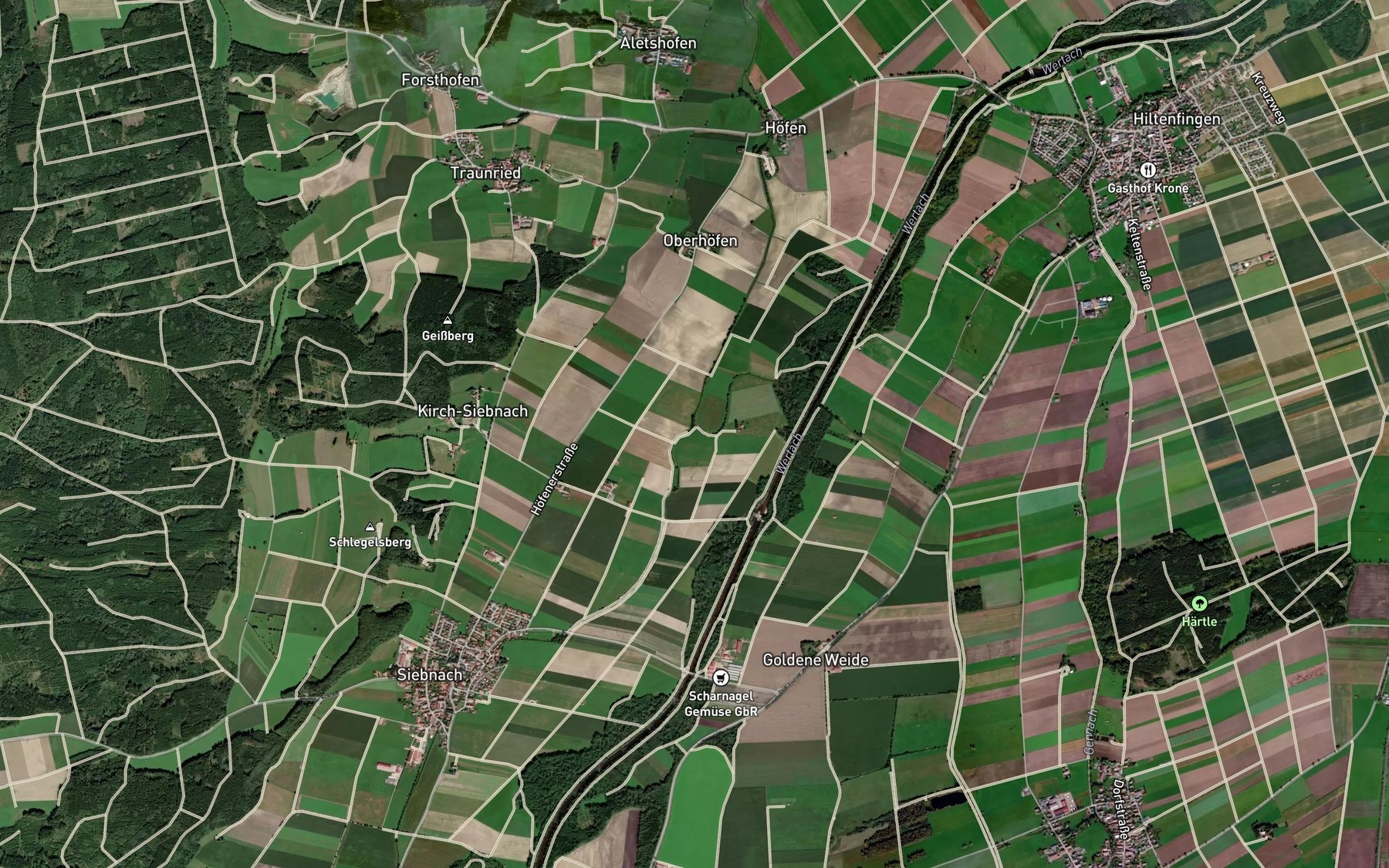 Satellite map of the Muhlbach