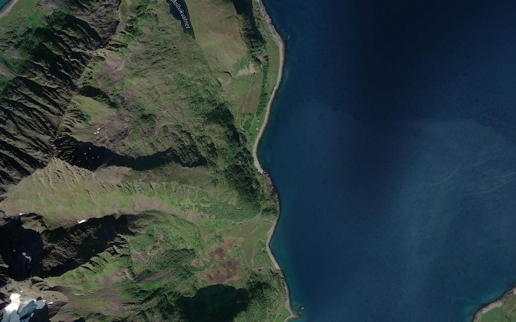 Satellite map of the Store Mollvika