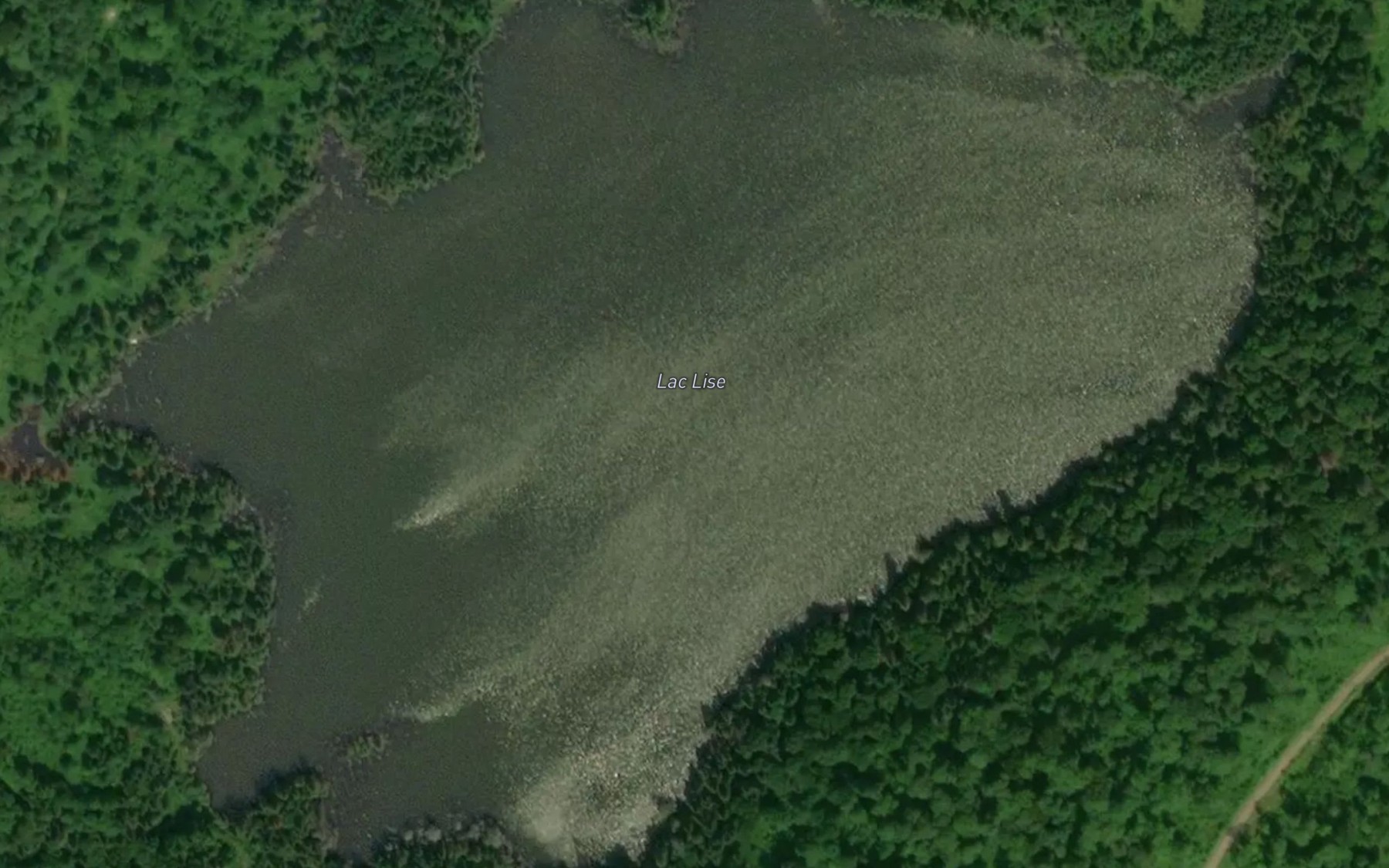 Satellite map of the Lac Lise