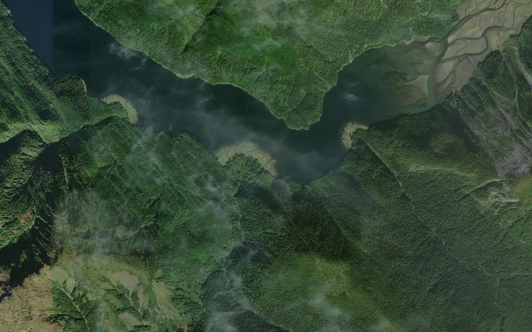 Satellite map of the Cedar Creek