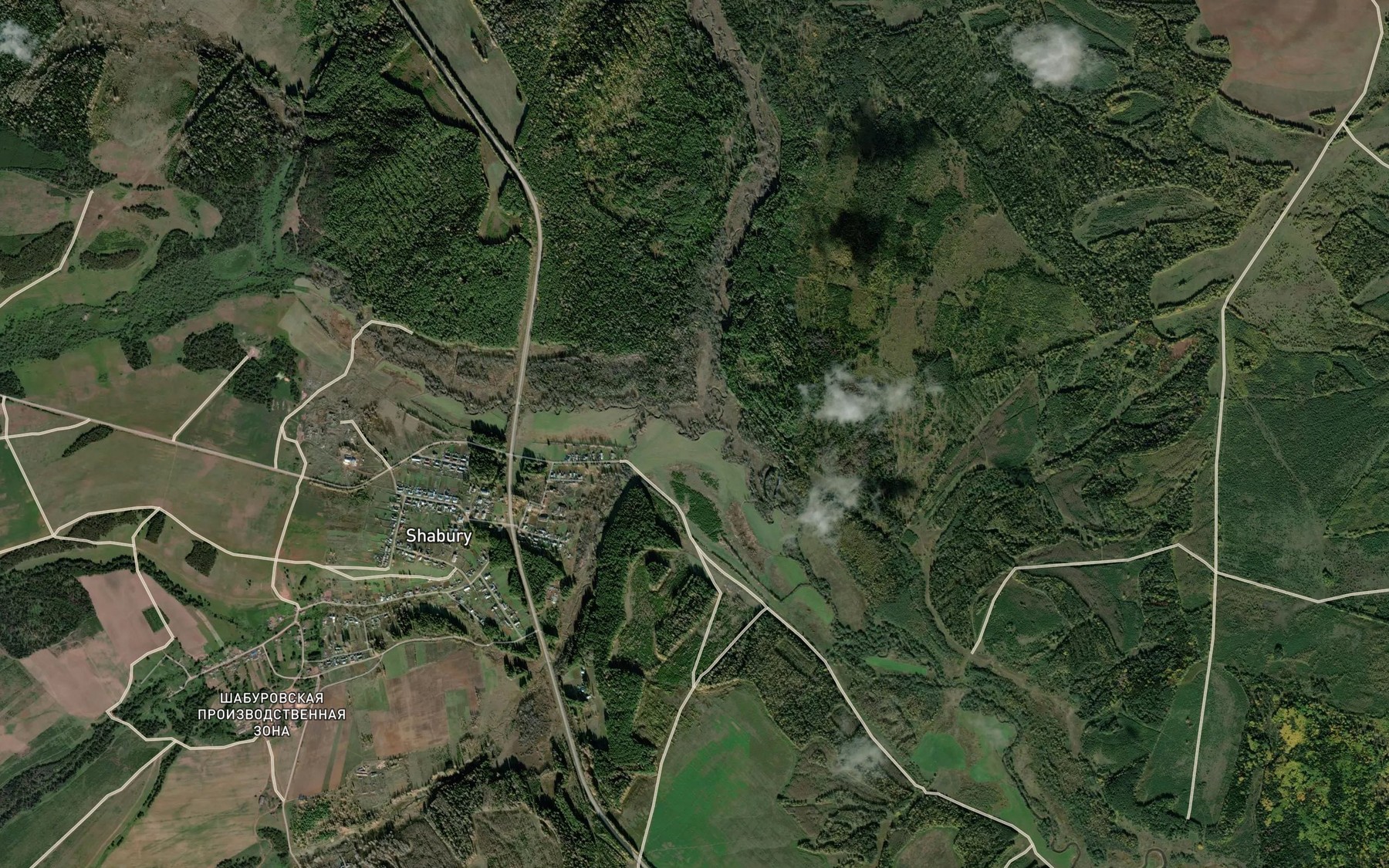 Satellite map of the Poludennaya
