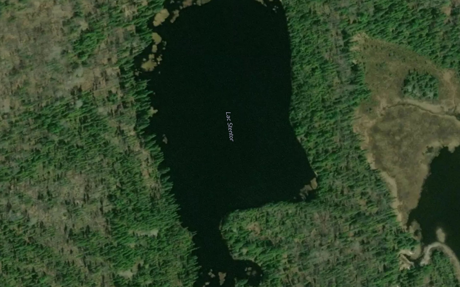 Satellite map of the Lac Stentor