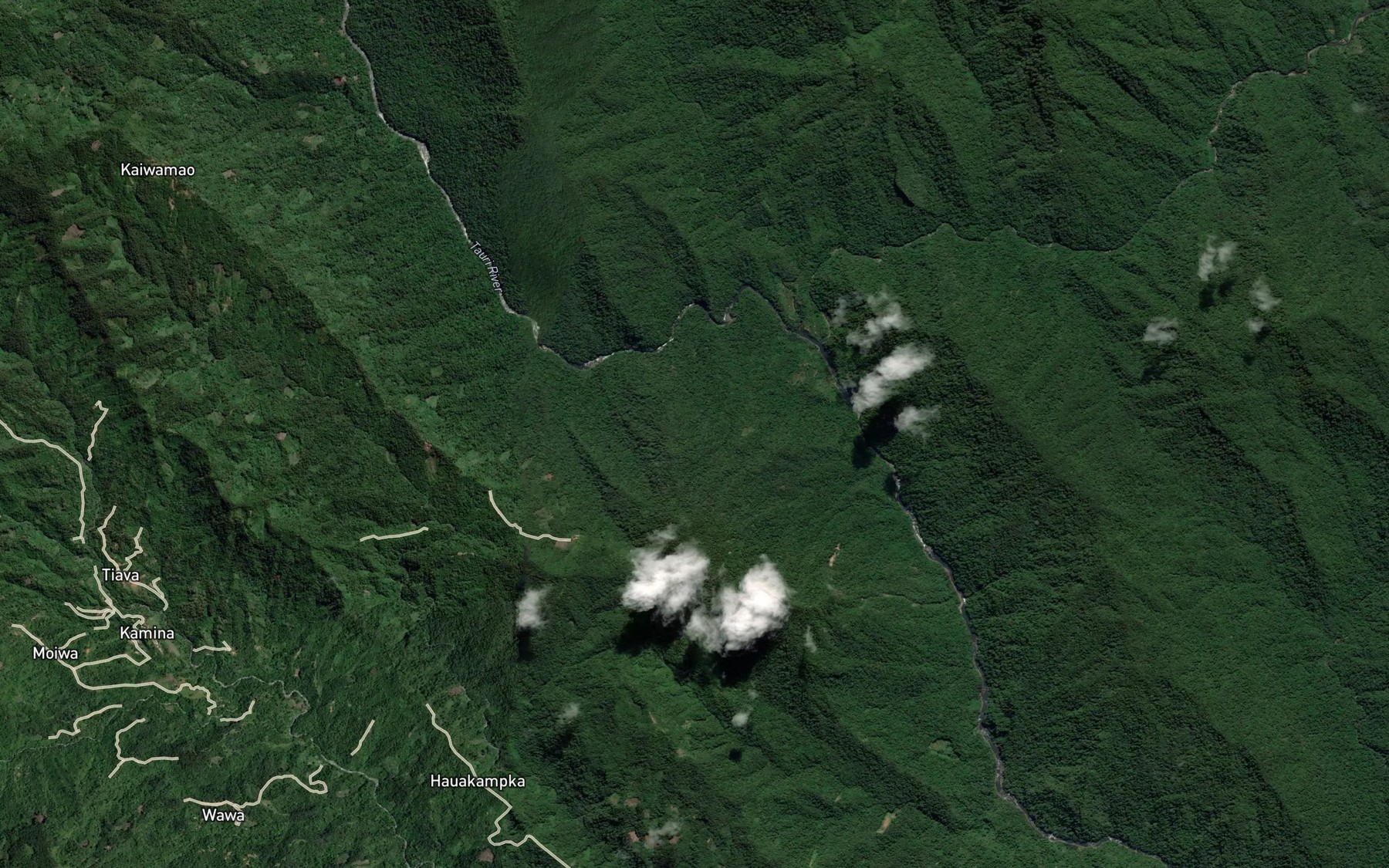 Satellite map of the Werr River