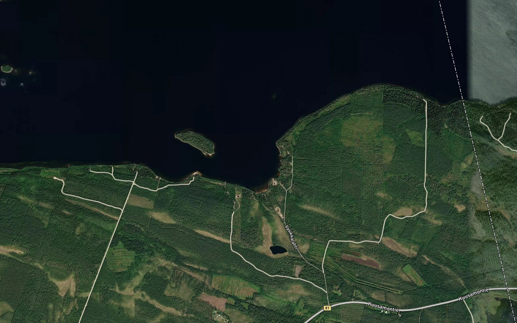 Satellite map of the Vasikkalahti