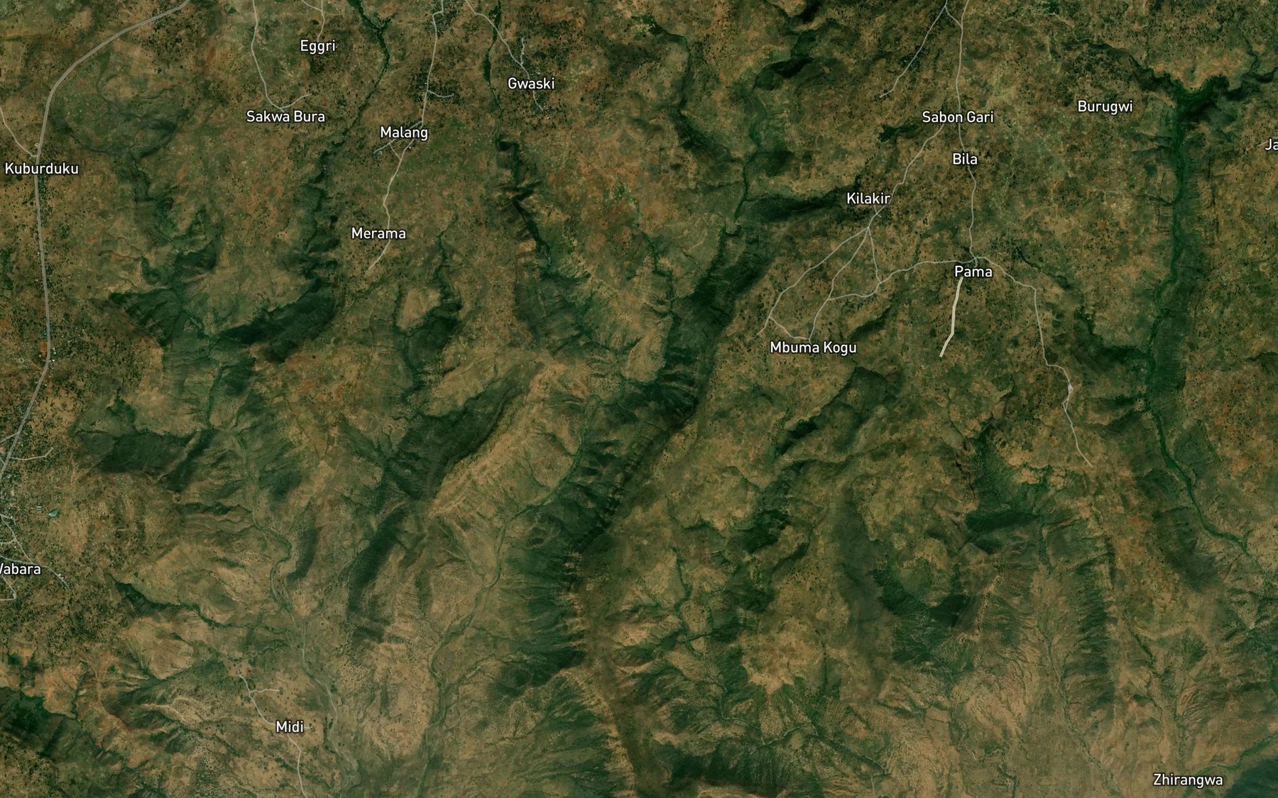Satellite map of the River Gwarta