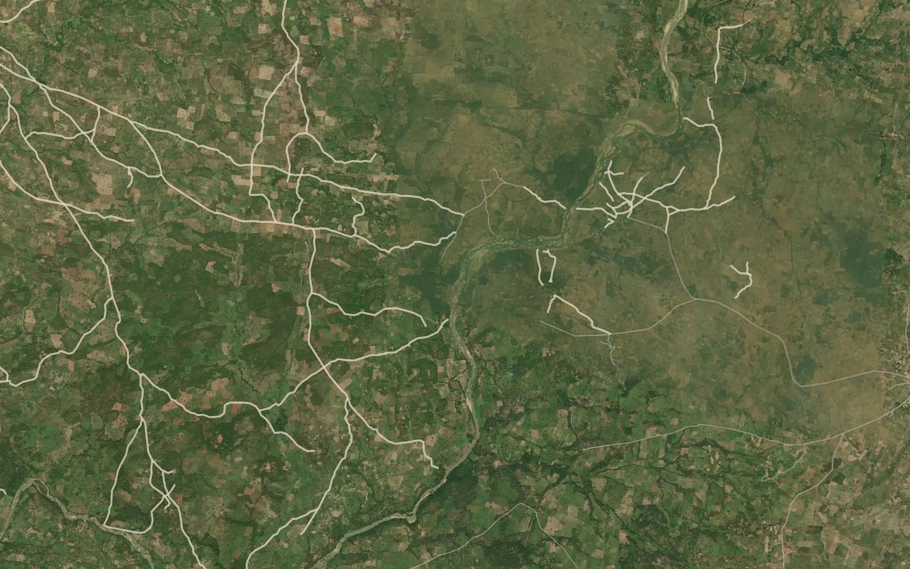 Satellite map of the River Kaka