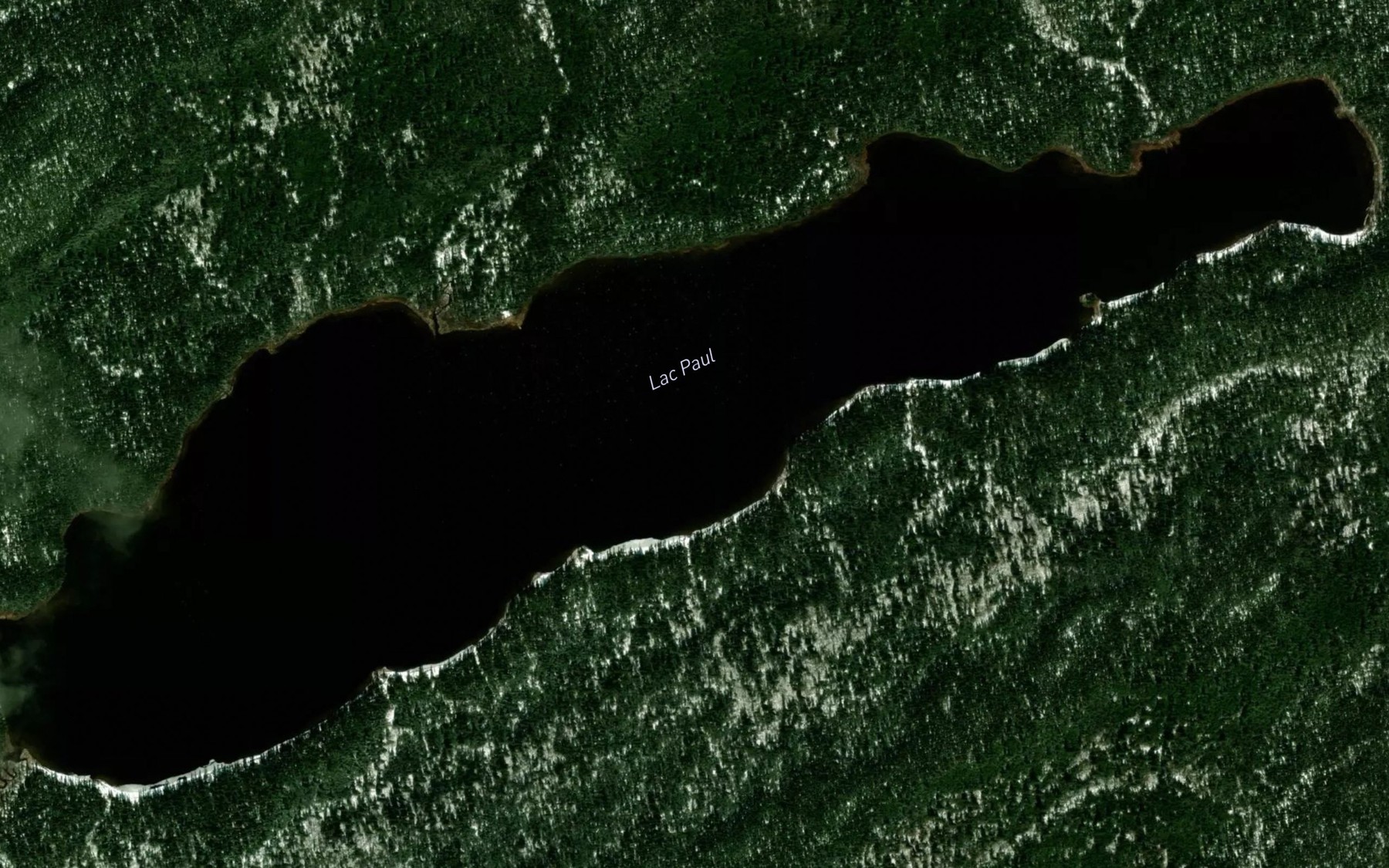 Satellite map of the Lac Paul