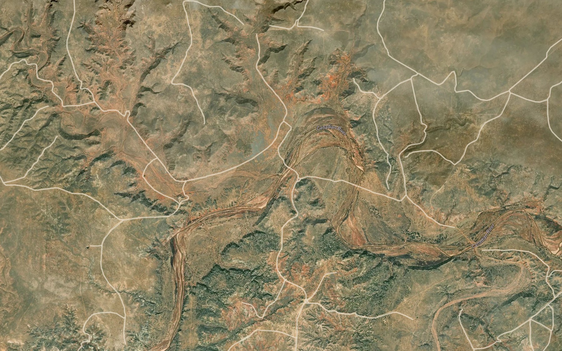 Satellite map of the Horse Creek