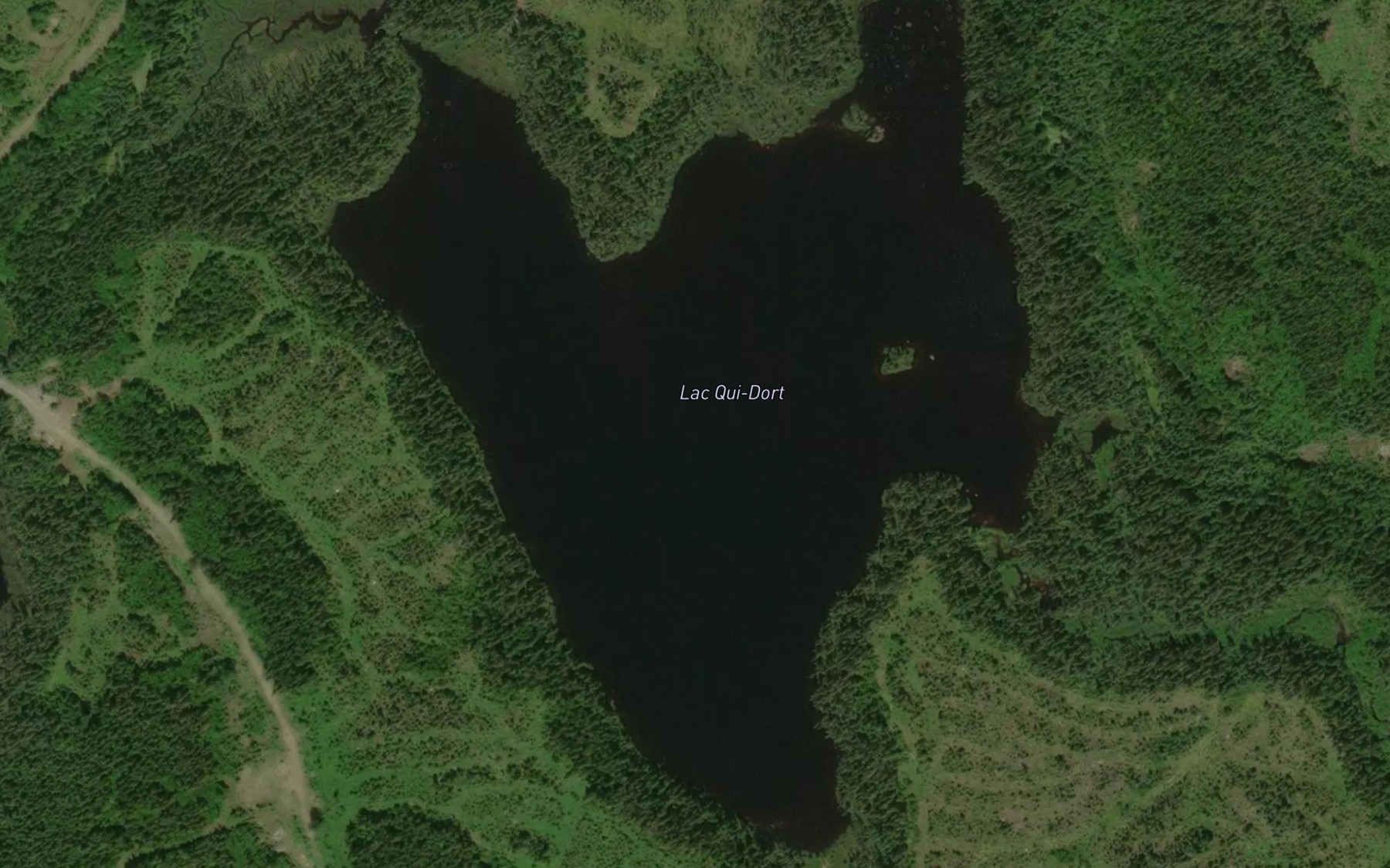 Satellite map of the Lac Qui-Dort