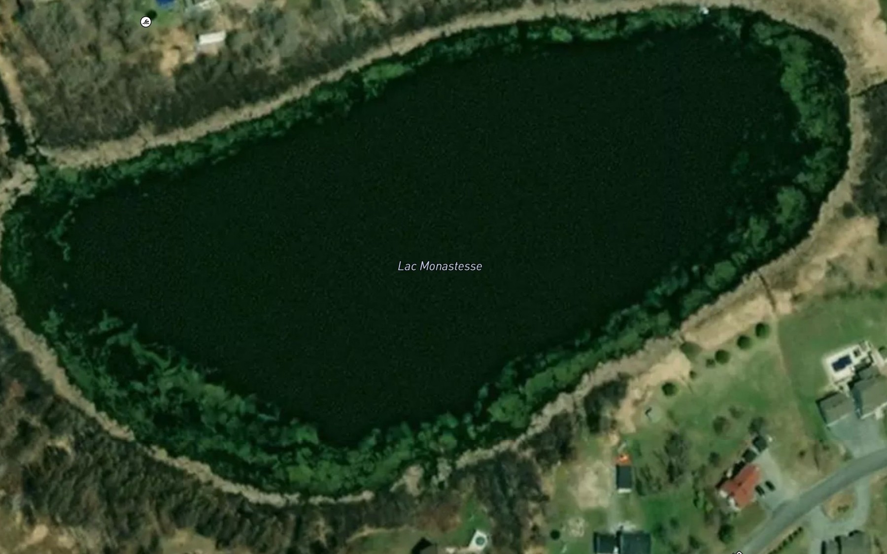 Satellite map of the Lac Monastesse