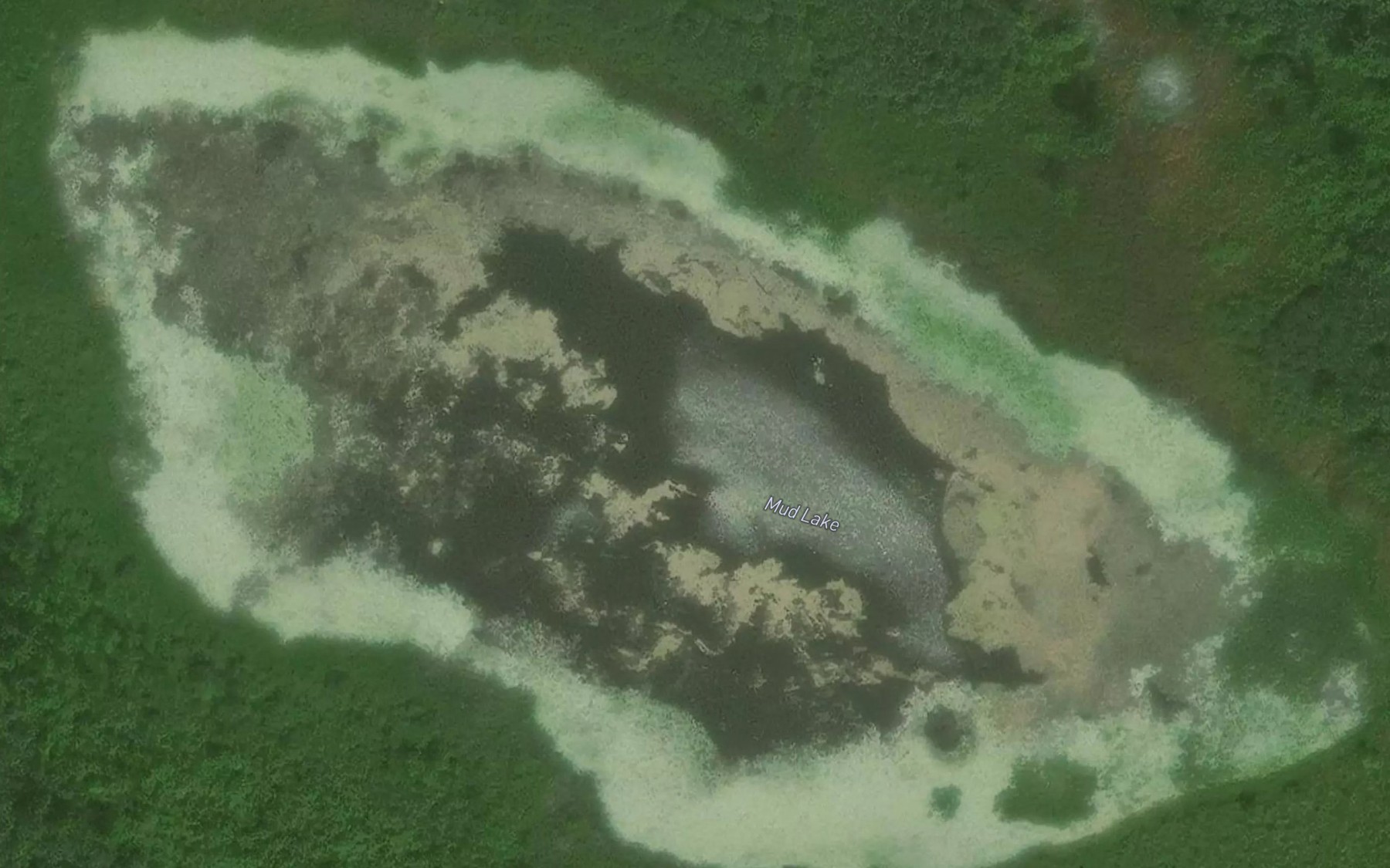 Satellite map of the Mud Lake
